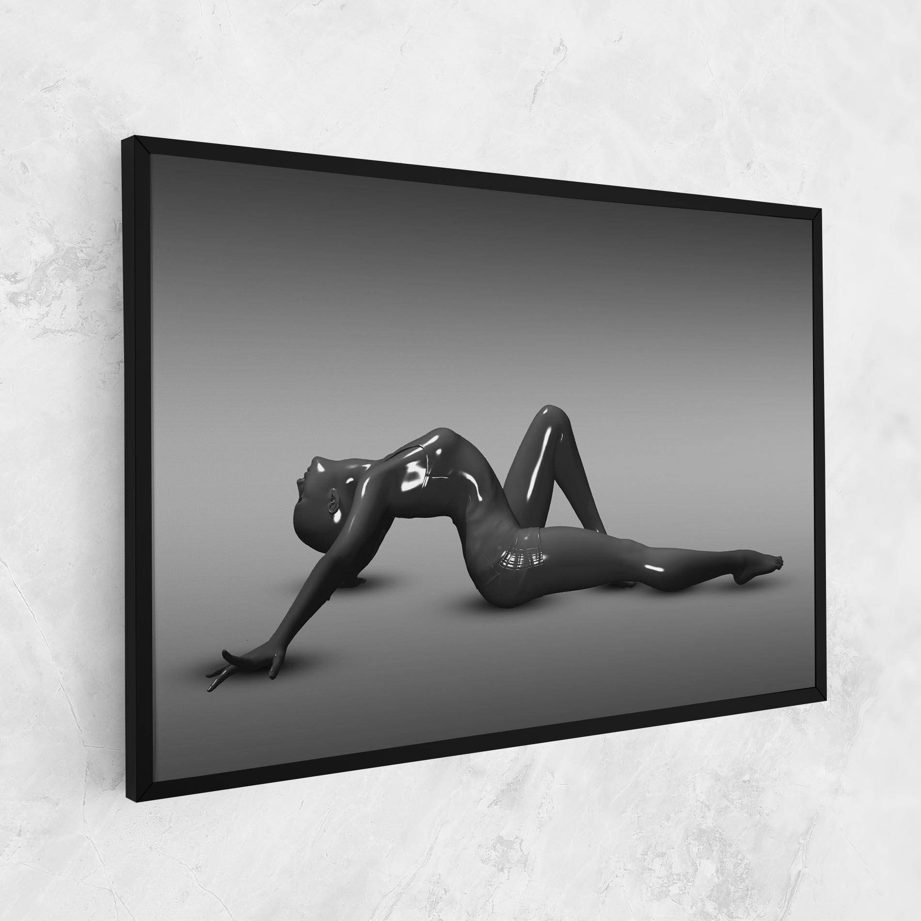 Leinwandbild 3d Black Female mockup 1