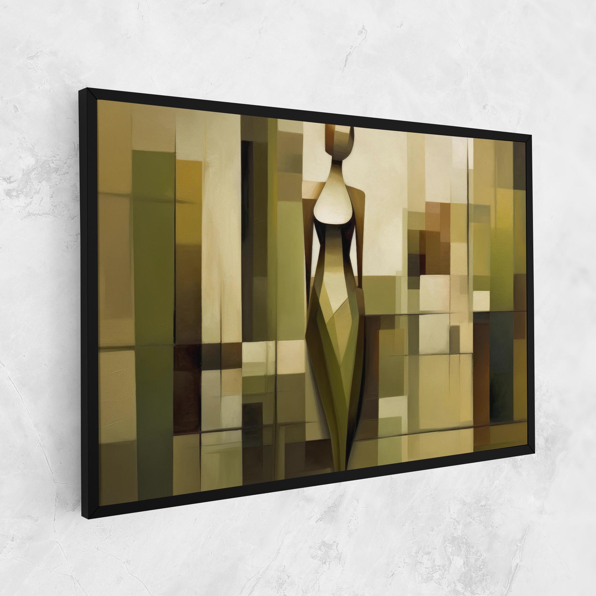 Leinwandbild Olive Green Shilouete mockup 1