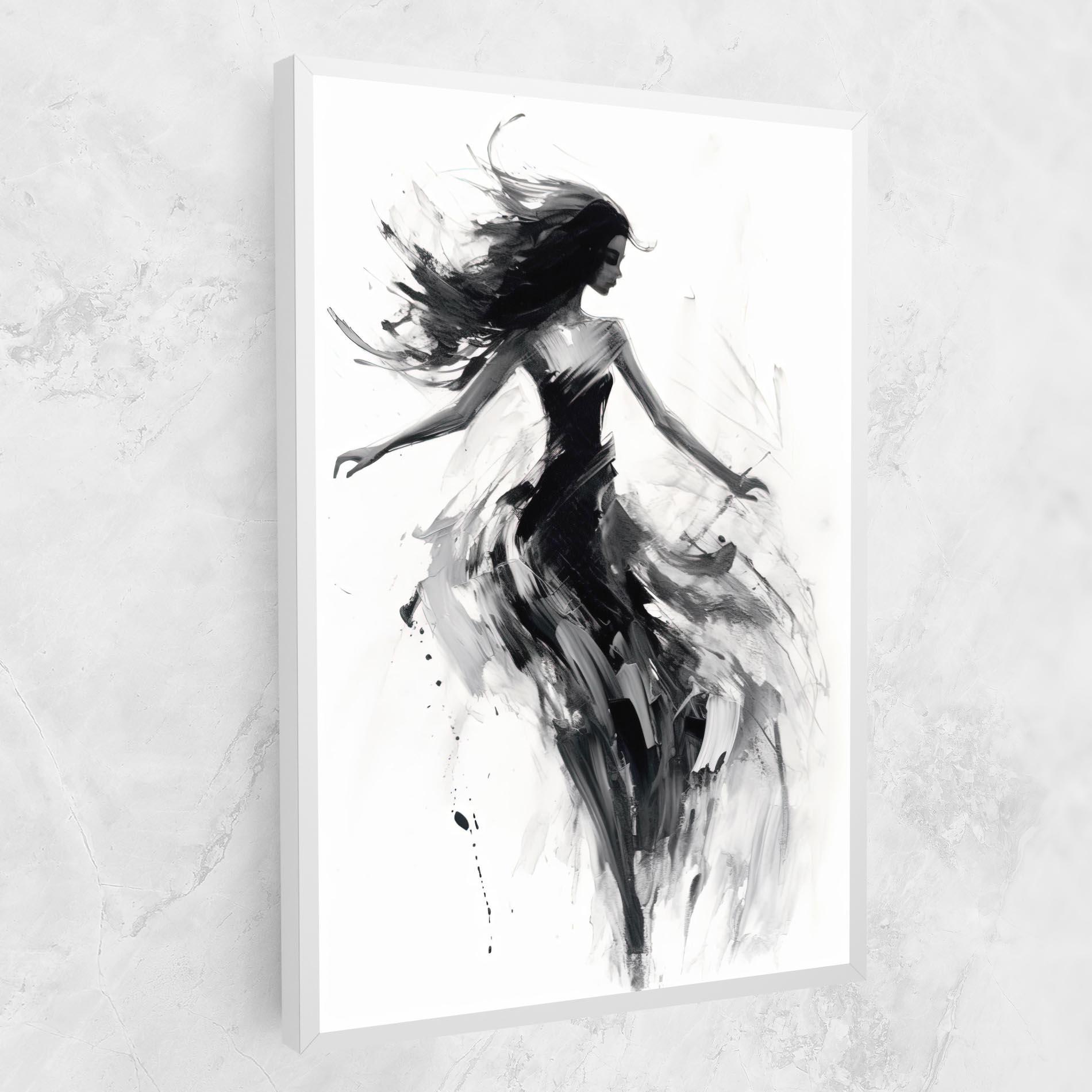 Leinwandbild Black Ink Woman mockup 1