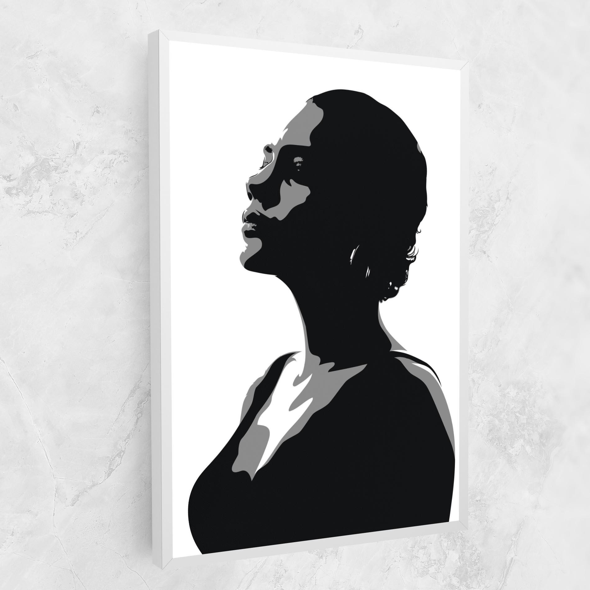 Leinwandbild Black Woman Shilouette mockup 1