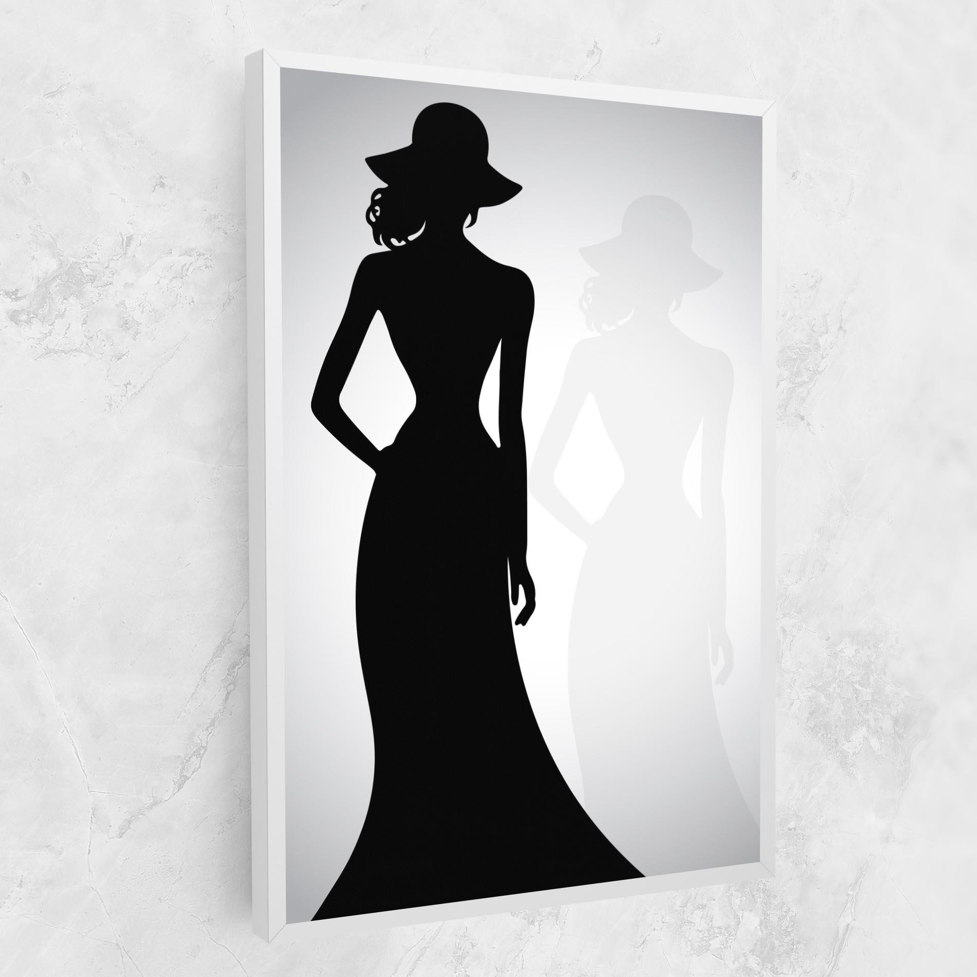 Leinwandbild Silhouette Lady mockup 1
