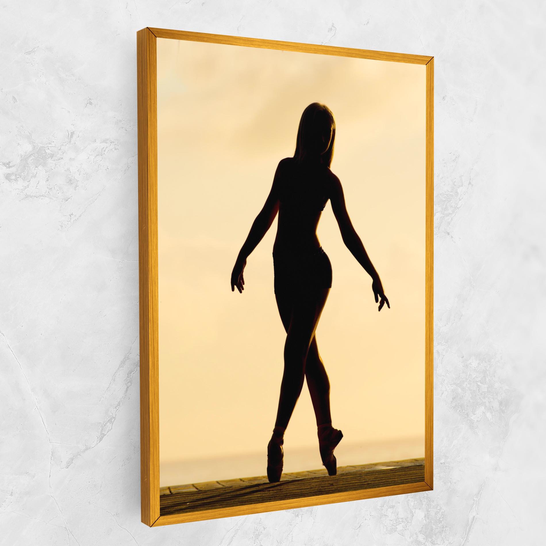 Leinwandbild Ballet On Cream mockup 1