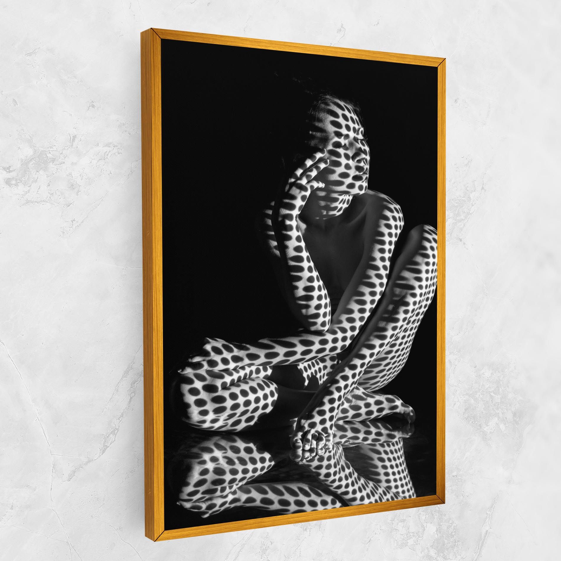 Black White Pattern Woman mockup 1