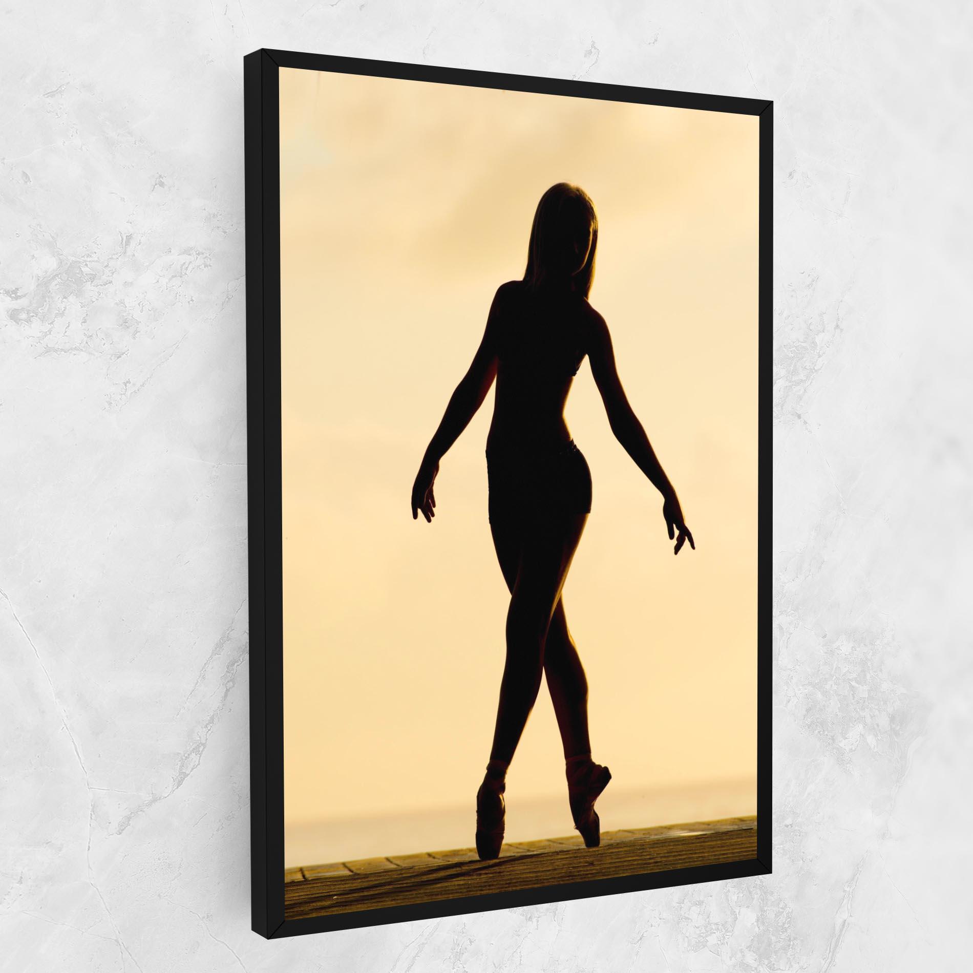 Leinwandbild Ballet On Cream mockup 1