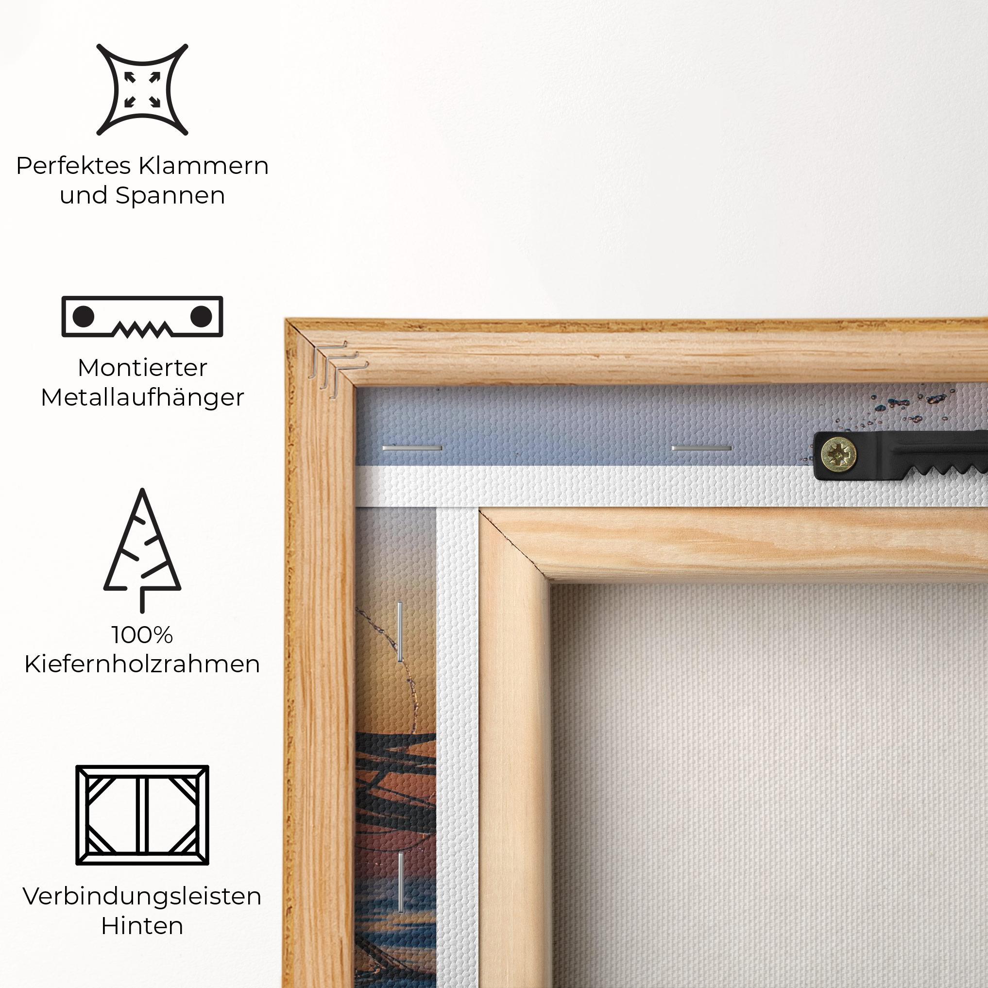 Leinwandbild Ocean Woman Shilouette mockup 5