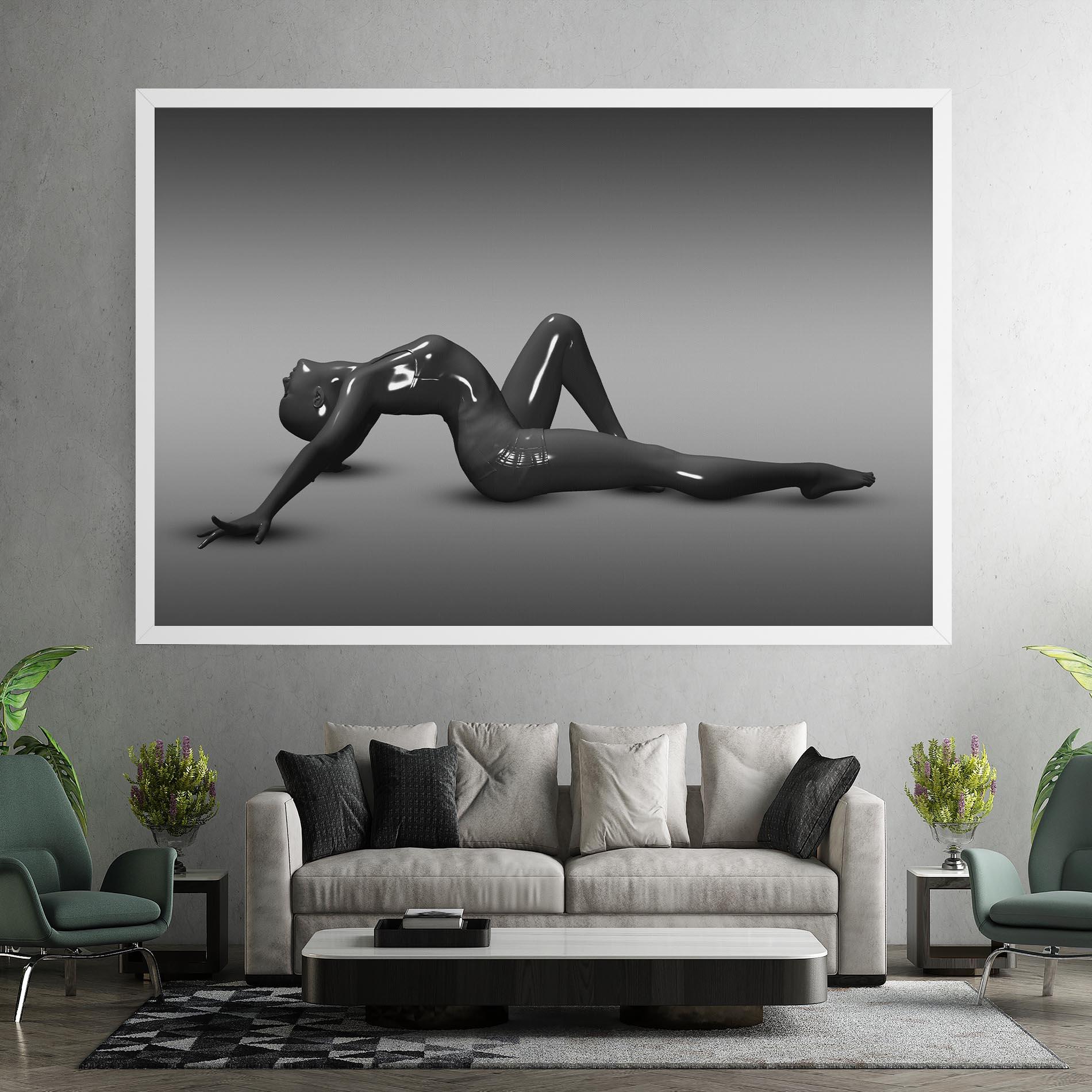Leinwandbild 3d Black Female mockup 7