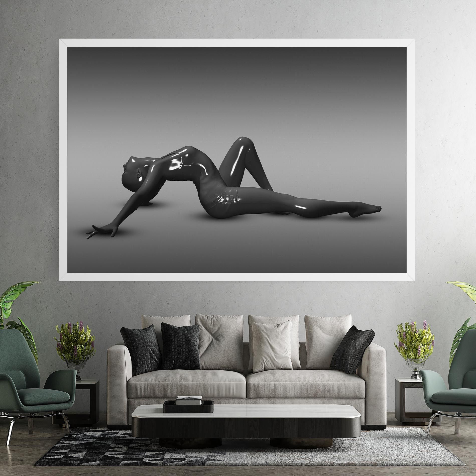 3d Black Female mockup 7