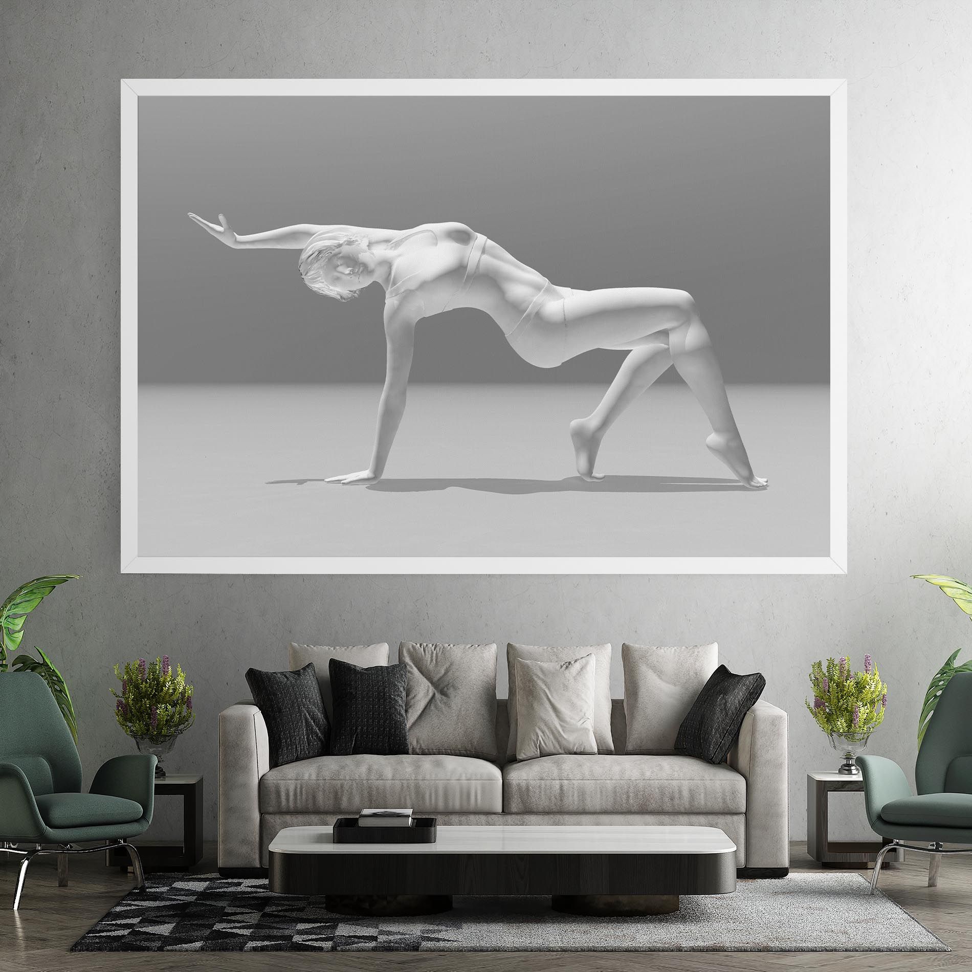 3d Gymnastic Pose mockup 7