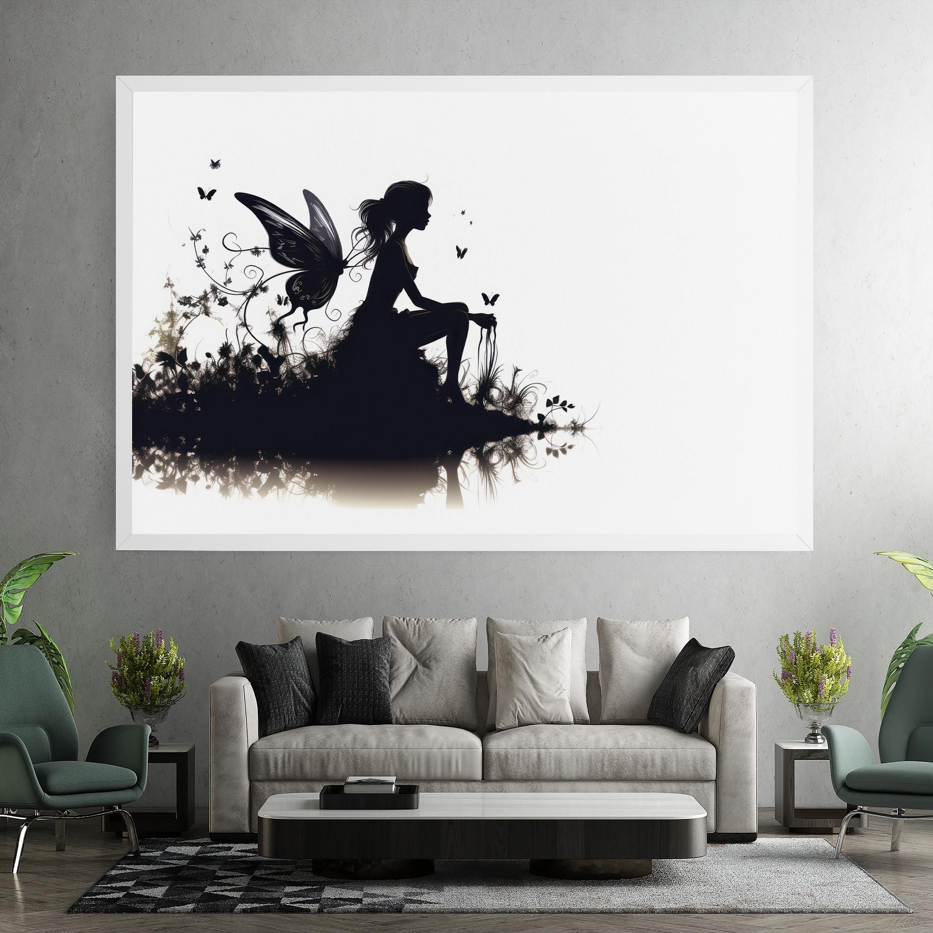 Butterfly Woman Shilouette mockup 7