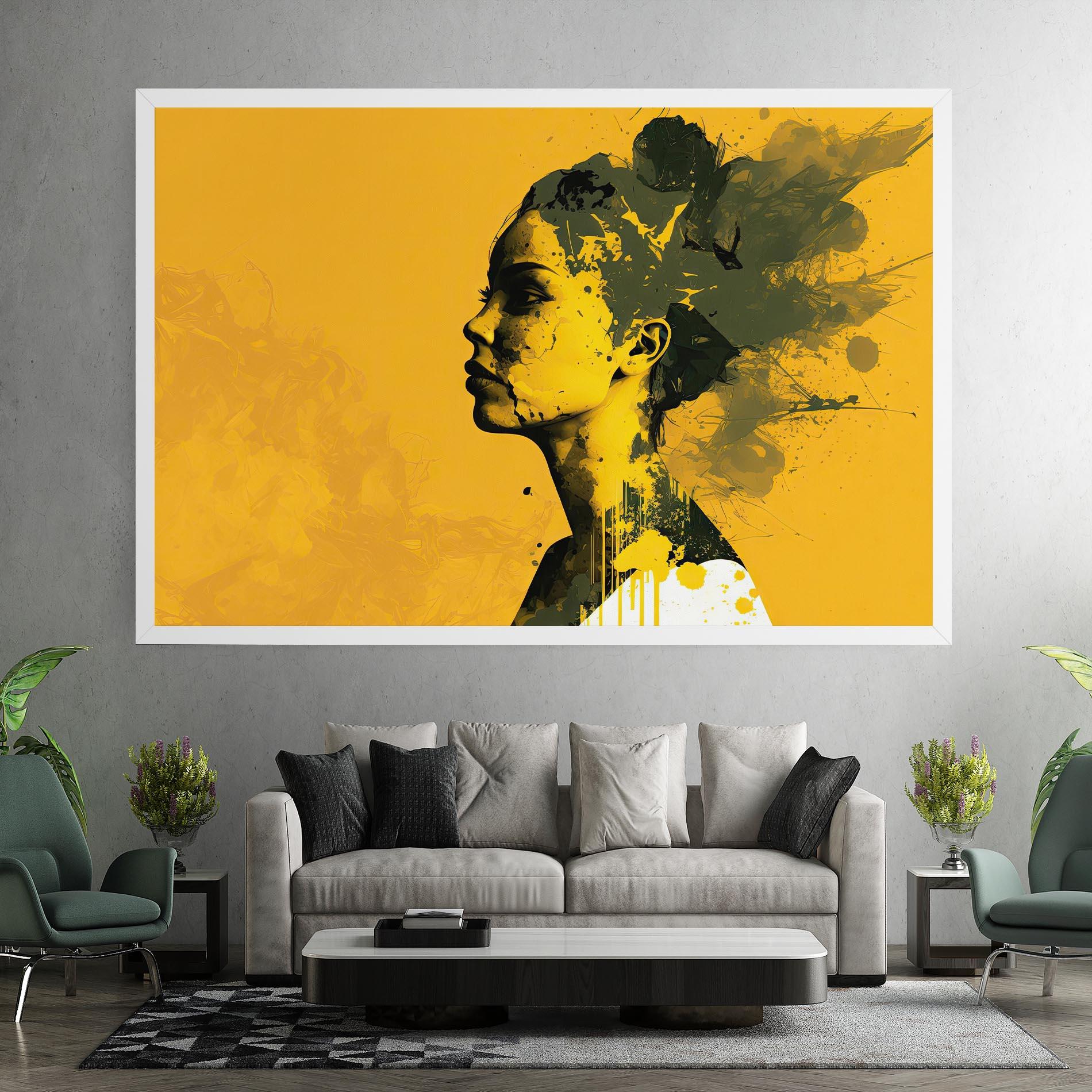 Leinwandbild Thinking Yellow mockup 7