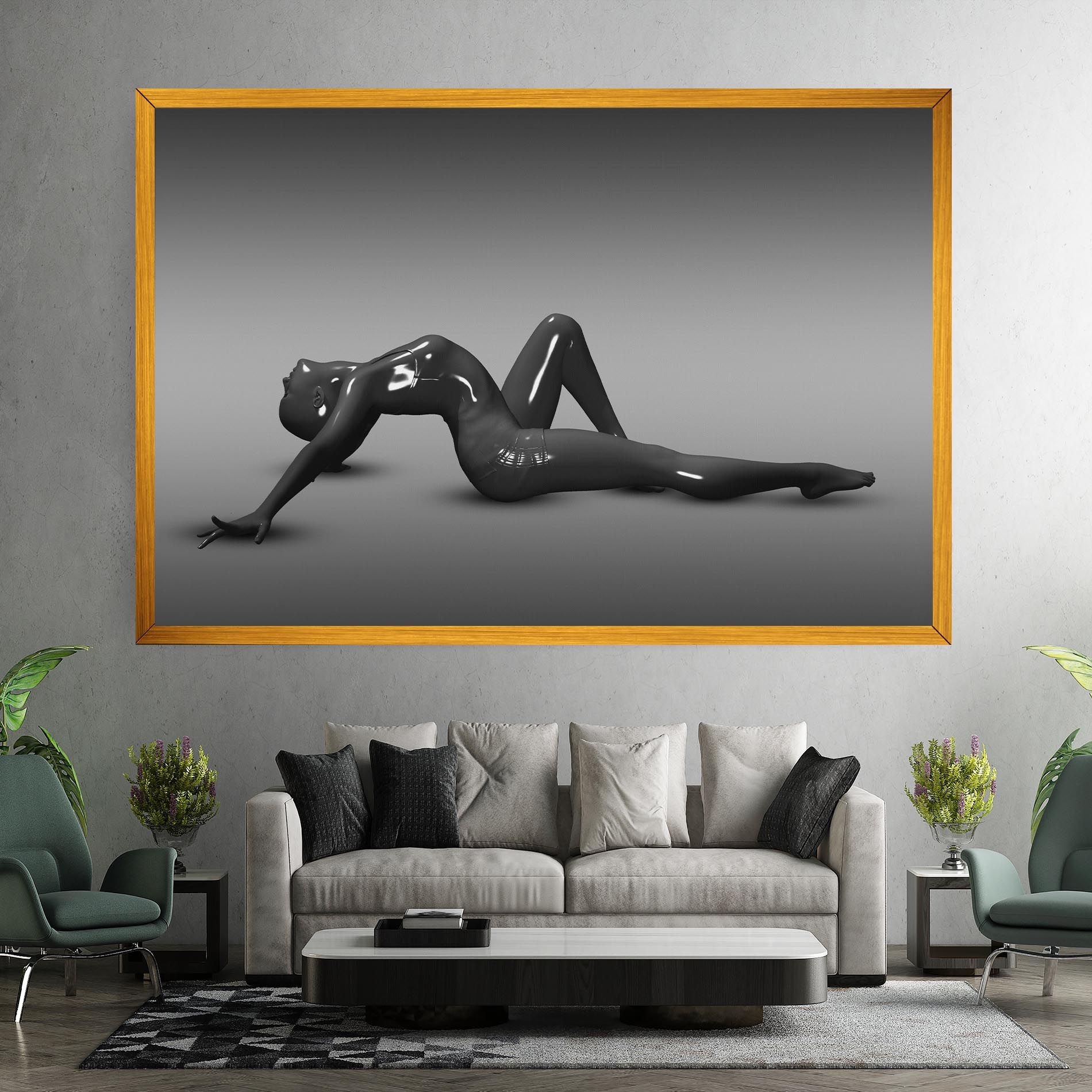 3d Black Female mockup 7