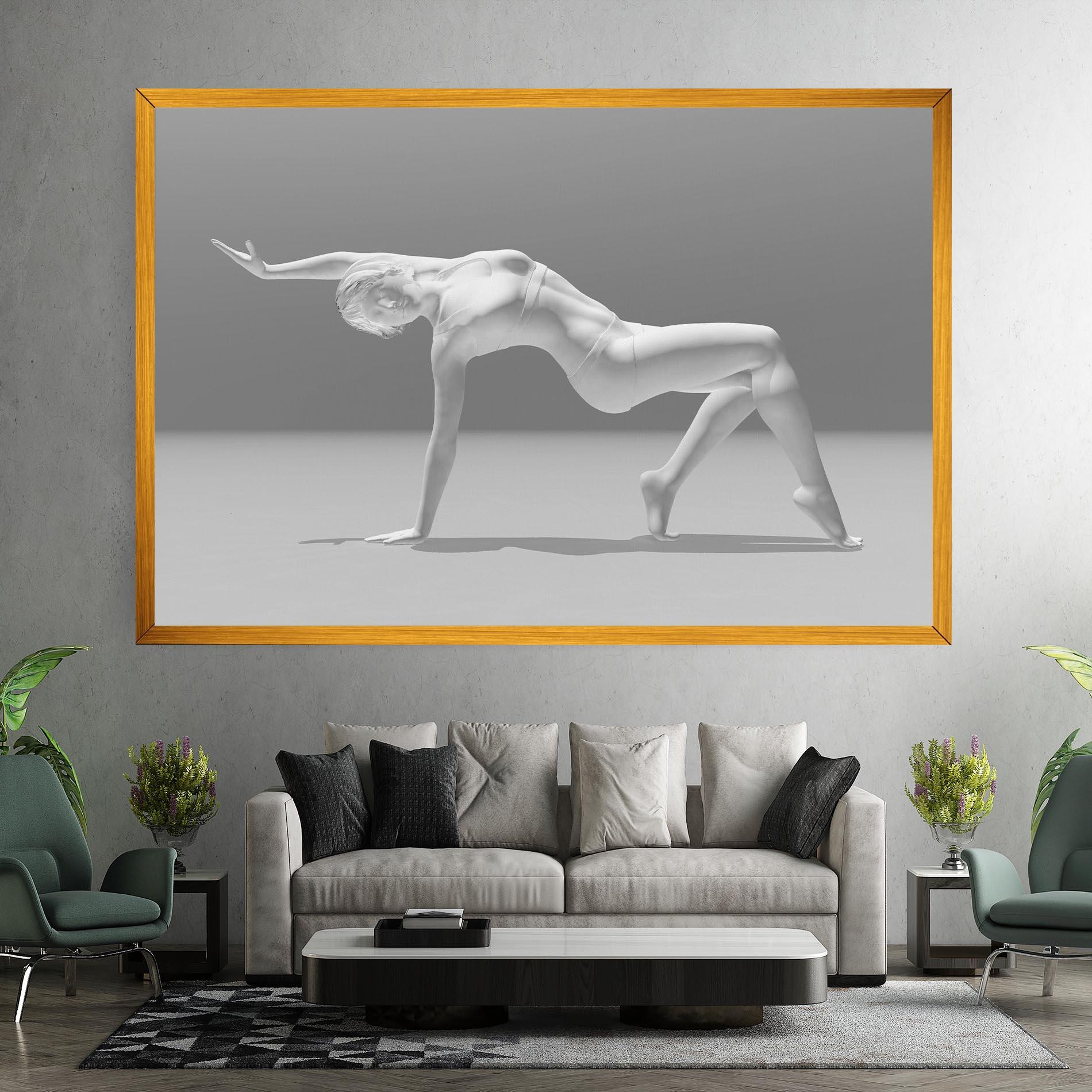 Leinwandbild 3d Gymnastic Pose mockup 7