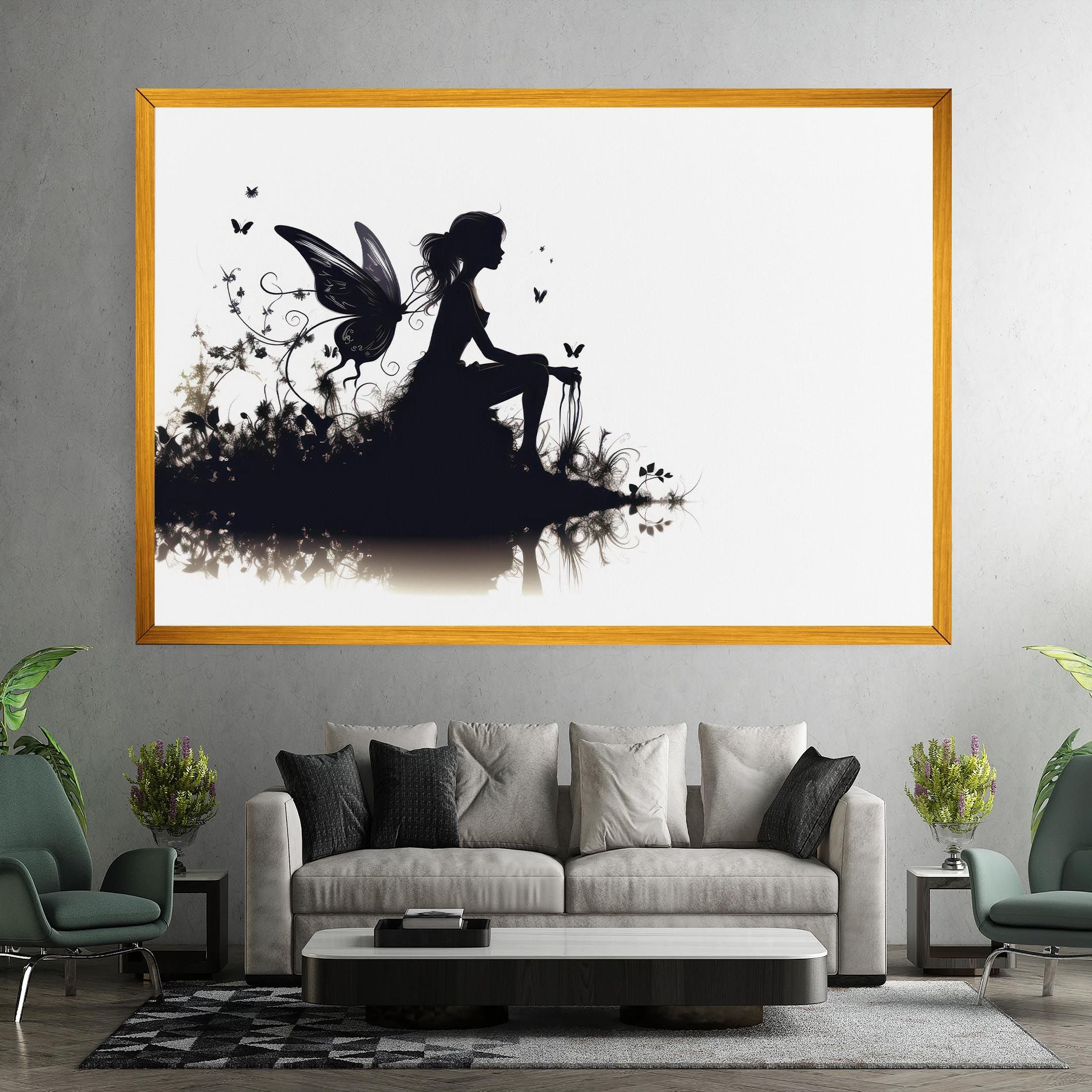 Butterfly Woman Shilouette mockup 7