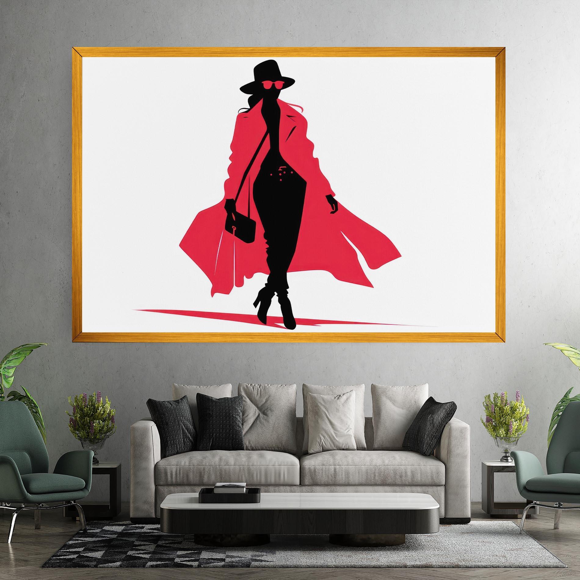 Leinwandbild Pink Outfit Woman mockup 7