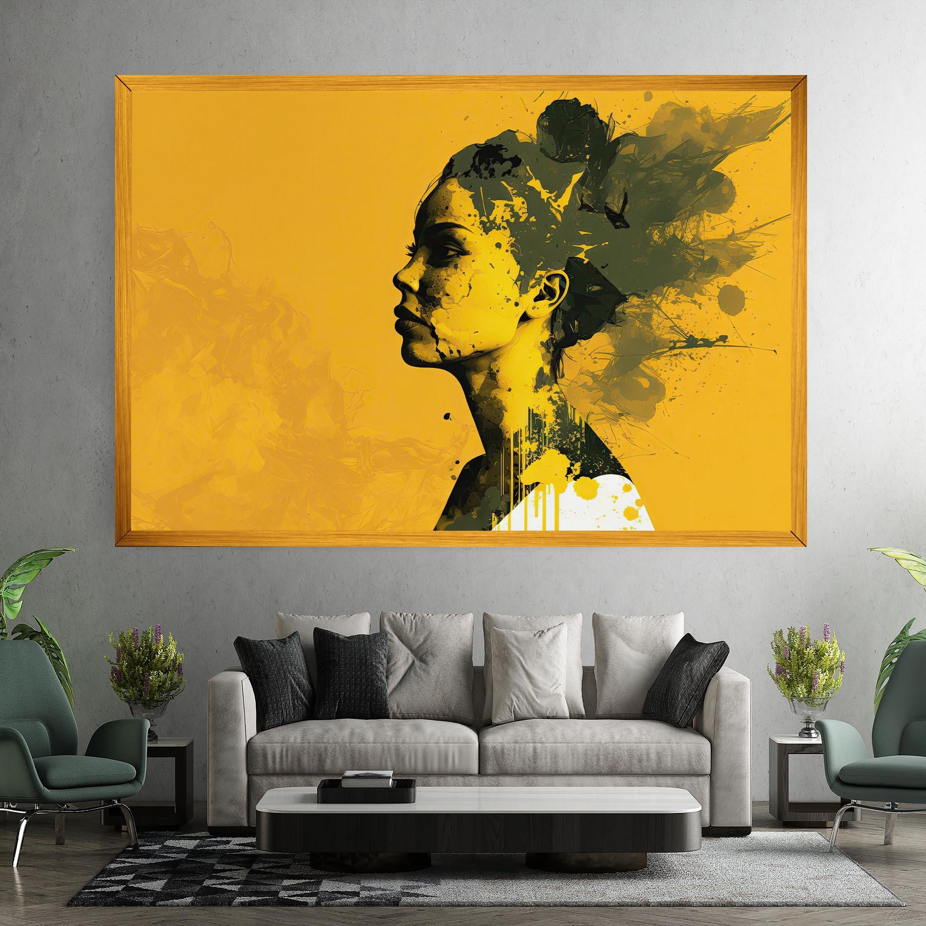 Leinwandbild Thinking Yellow mockup 7