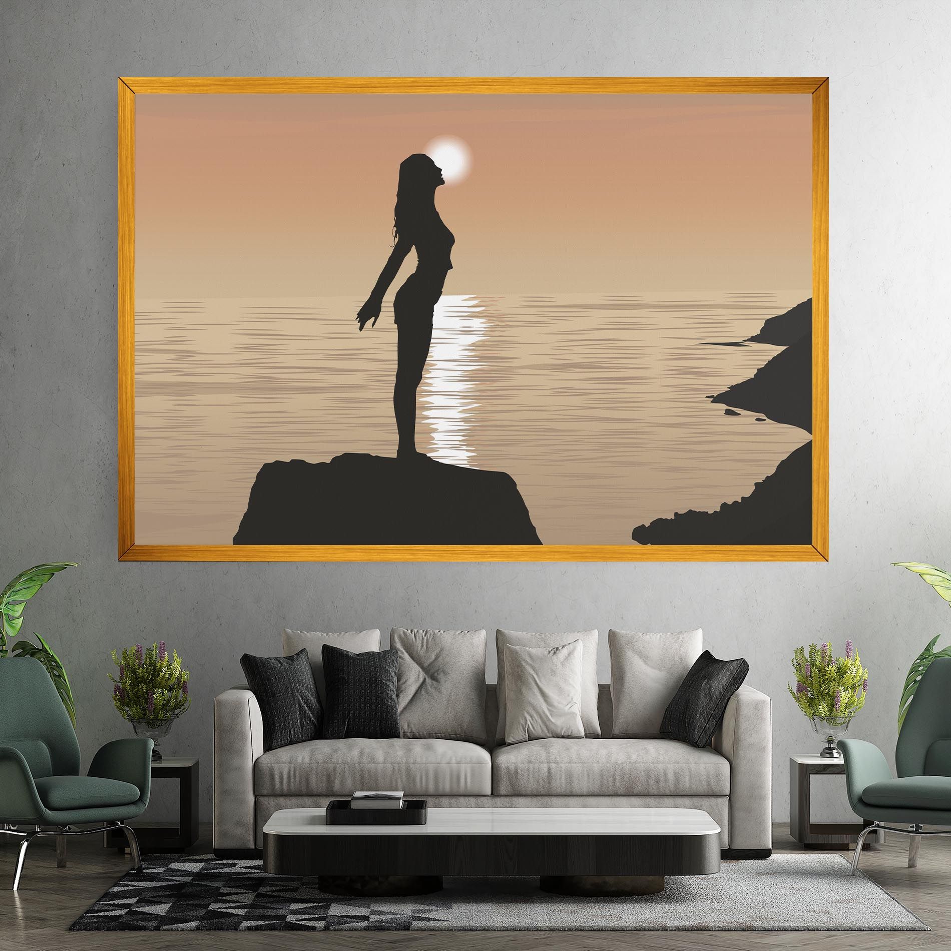 Water Girl Shilouette mockup 7