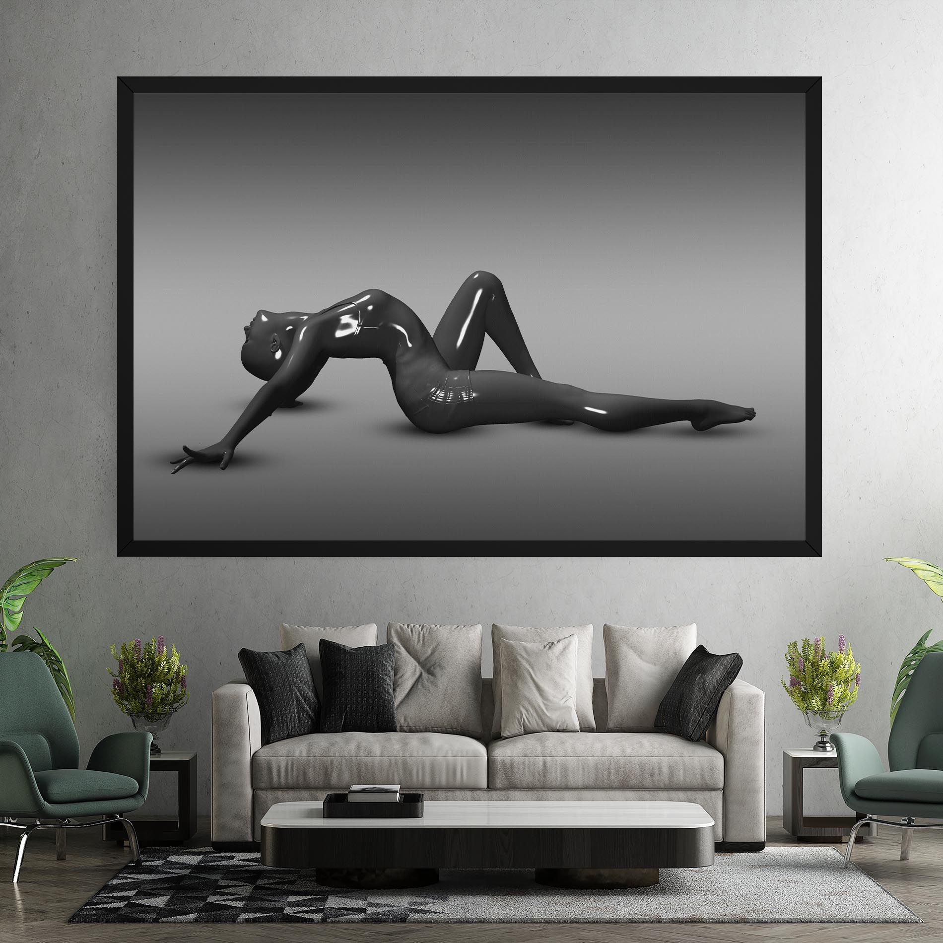3d Black Female mockup 7
