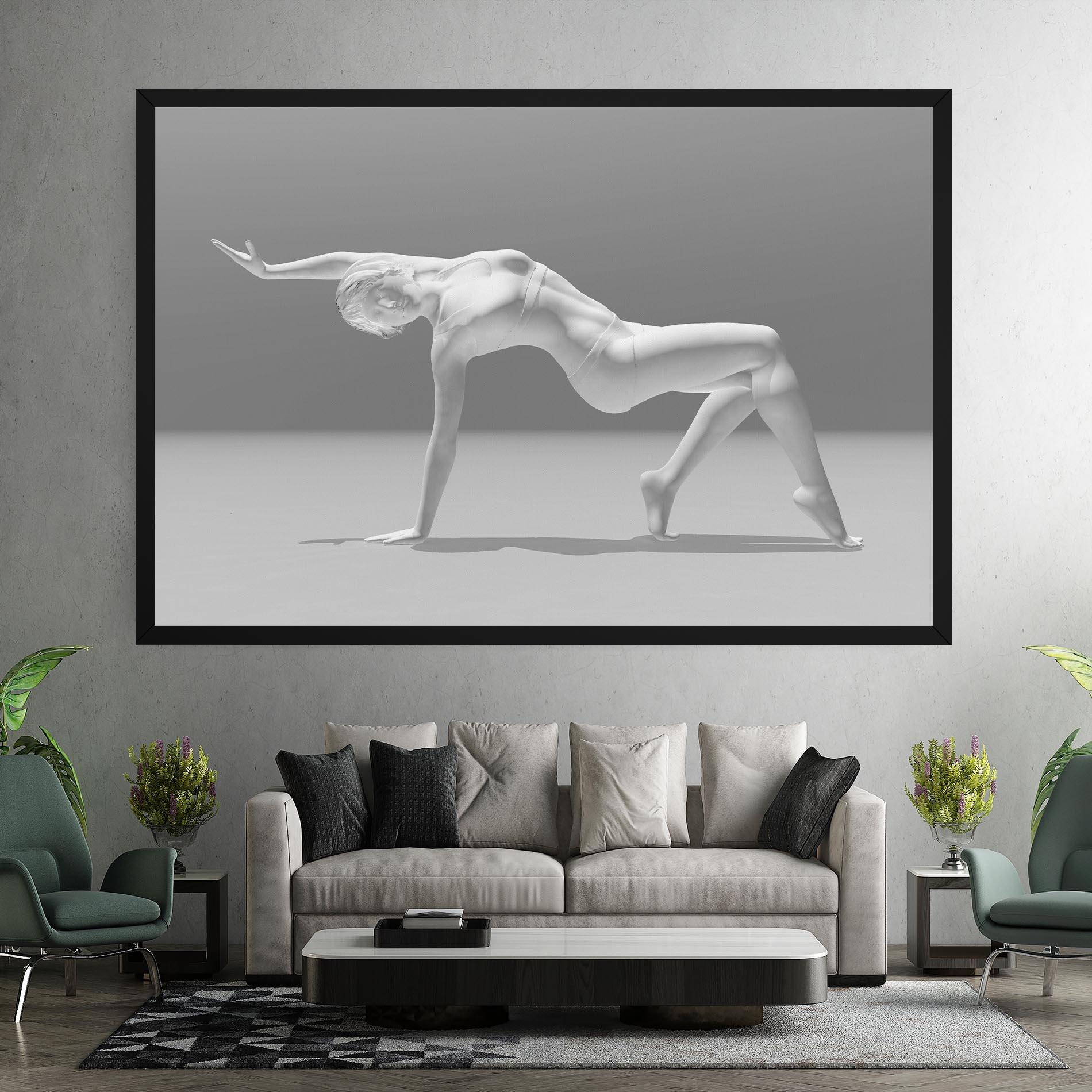 Leinwandbild 3d Gymnastic Pose mockup 7