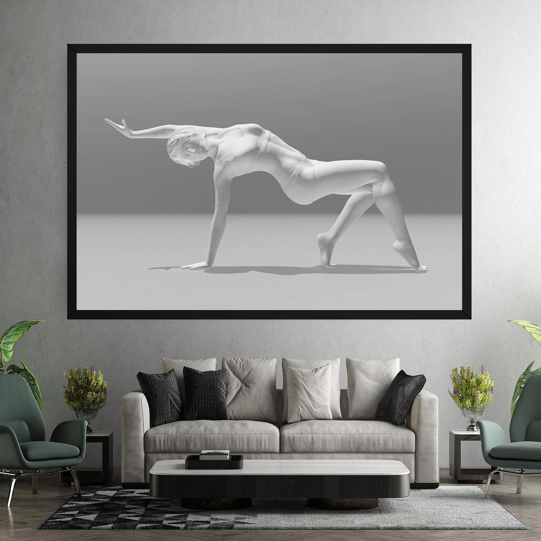 3d Gymnastic Pose mockup 7