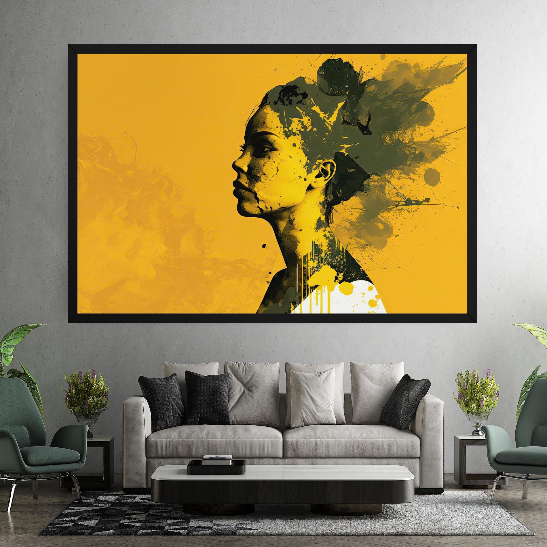 Leinwandbild Thinking Yellow mockup 7