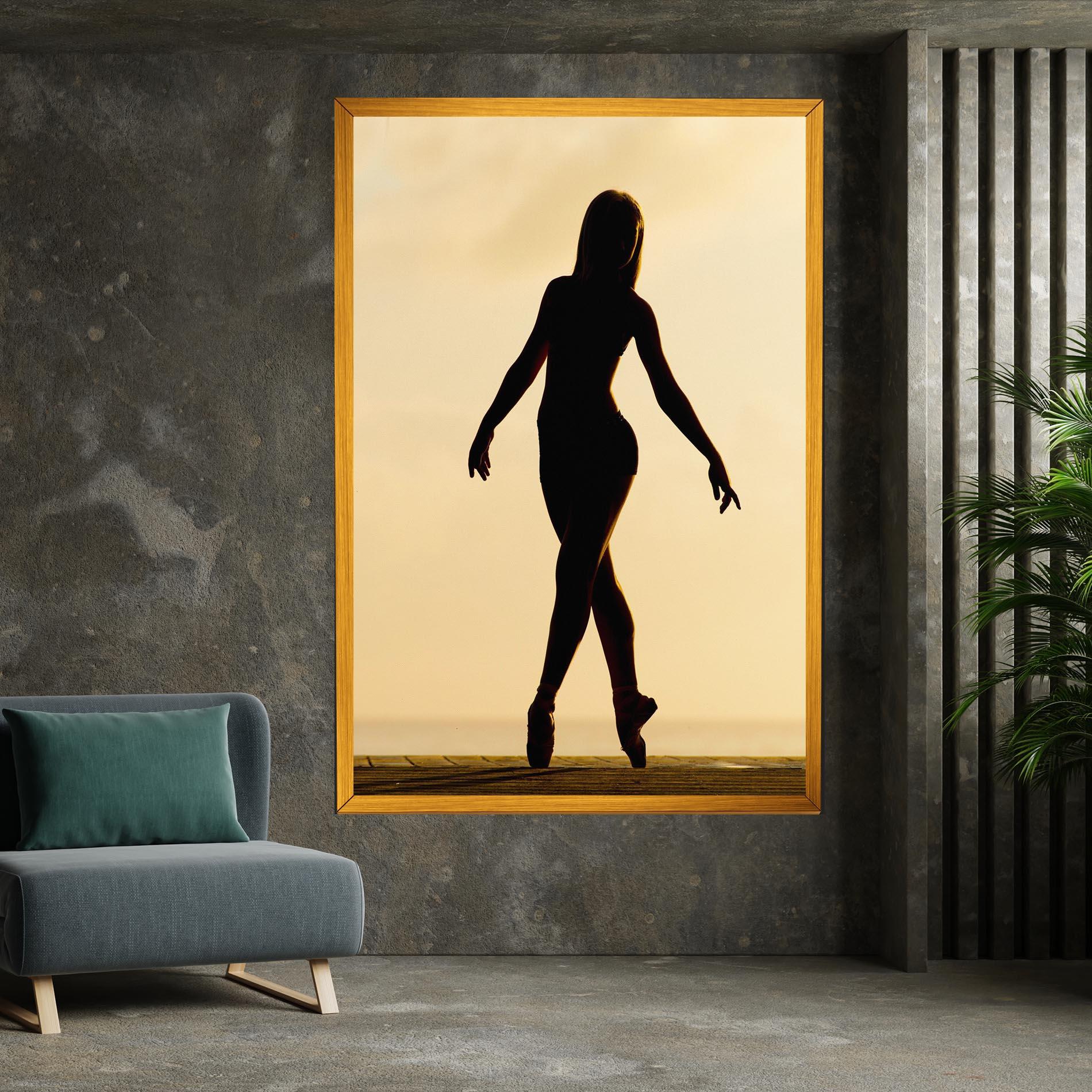 Leinwandbild Ballet On Cream mockup 7