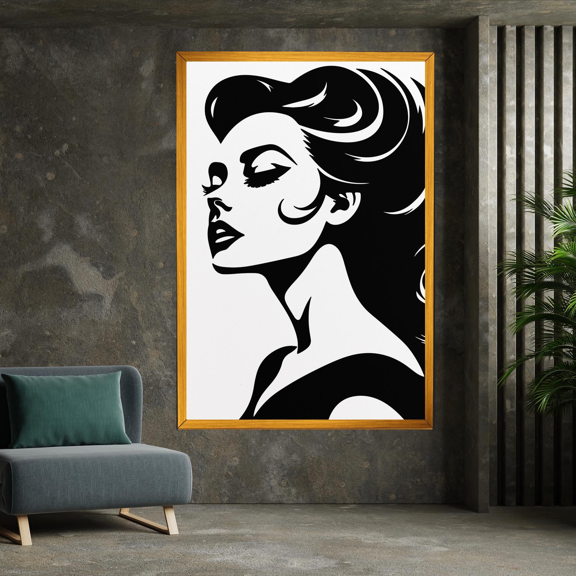 Leinwandbild Eyeliner Shilouette mockup 7