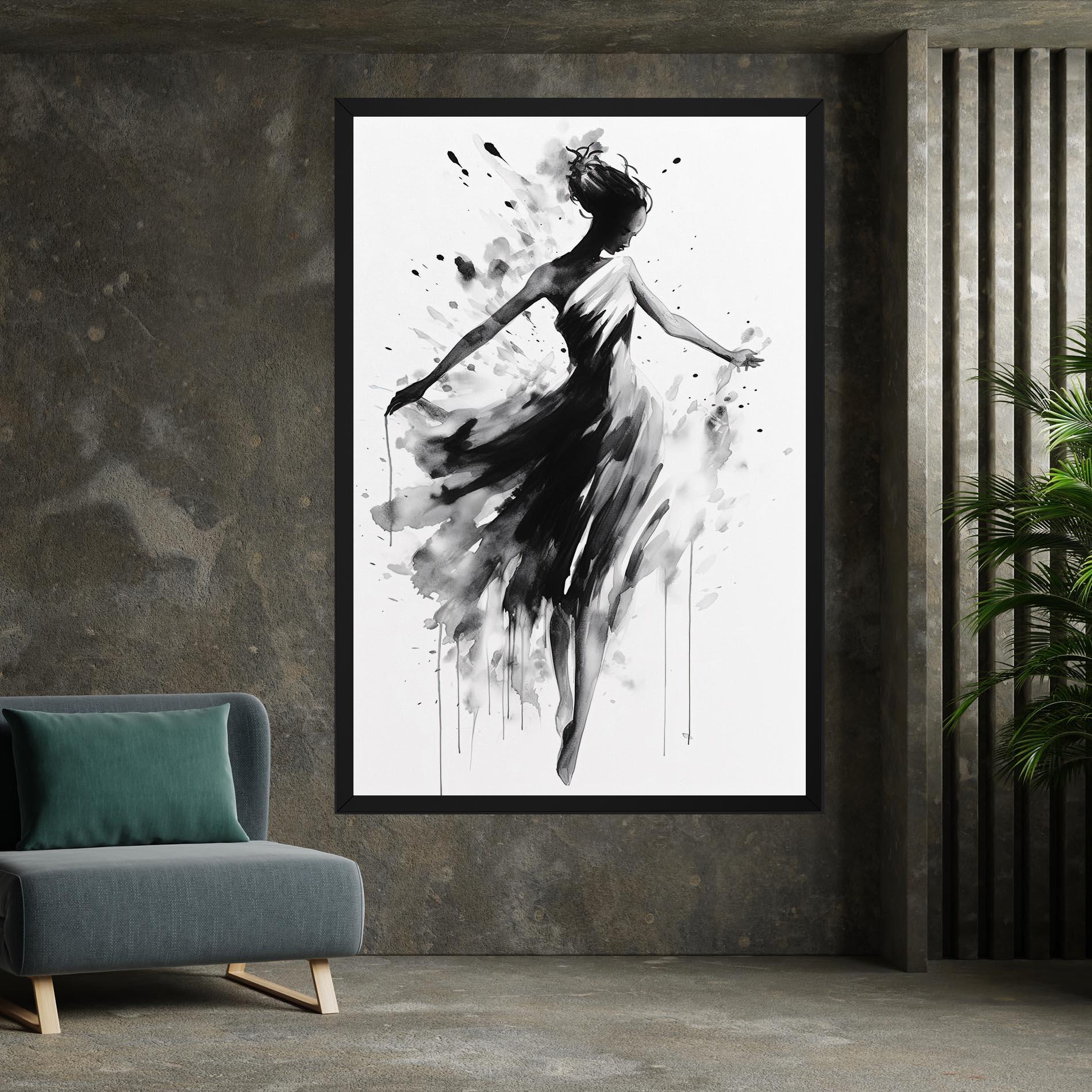 Leinwandbild Beautiful Dancing Woman mockup 7