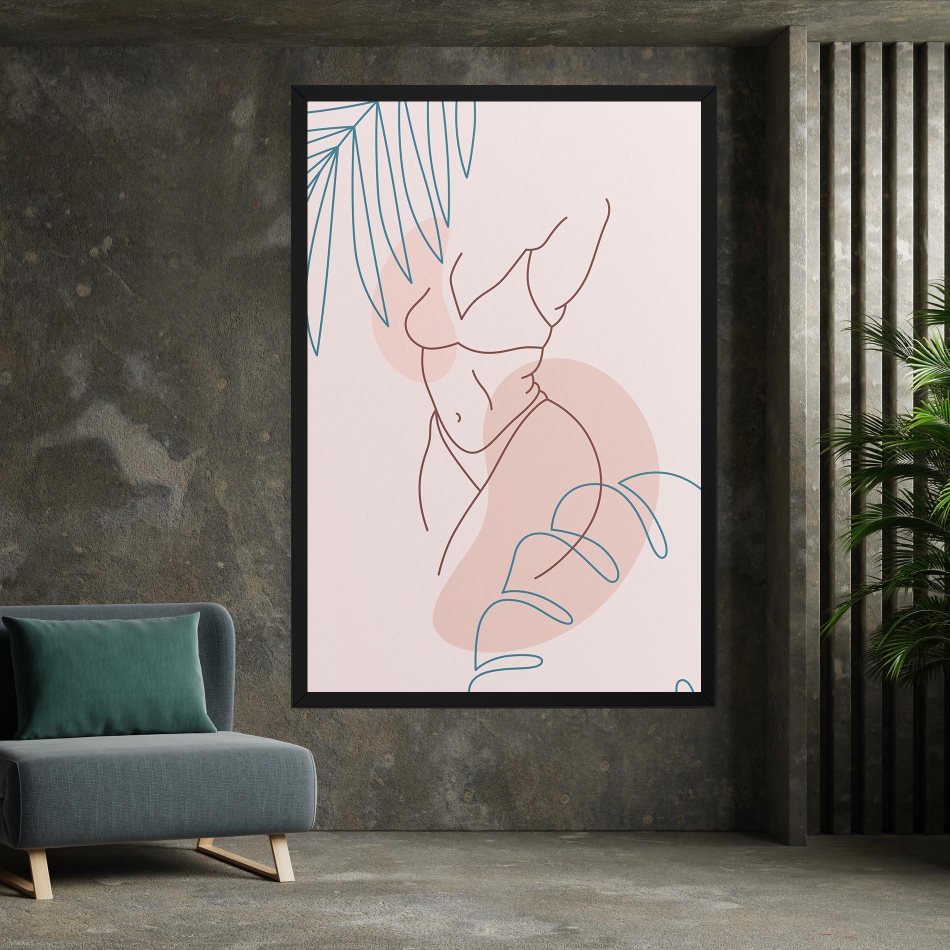 Leinwandbild Body Line Leaf mockup 7