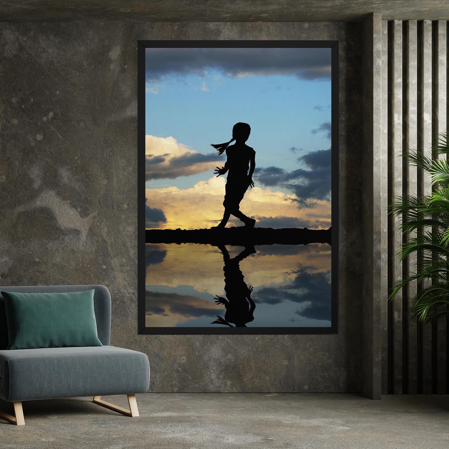 Little Girl Jumping mockup 7