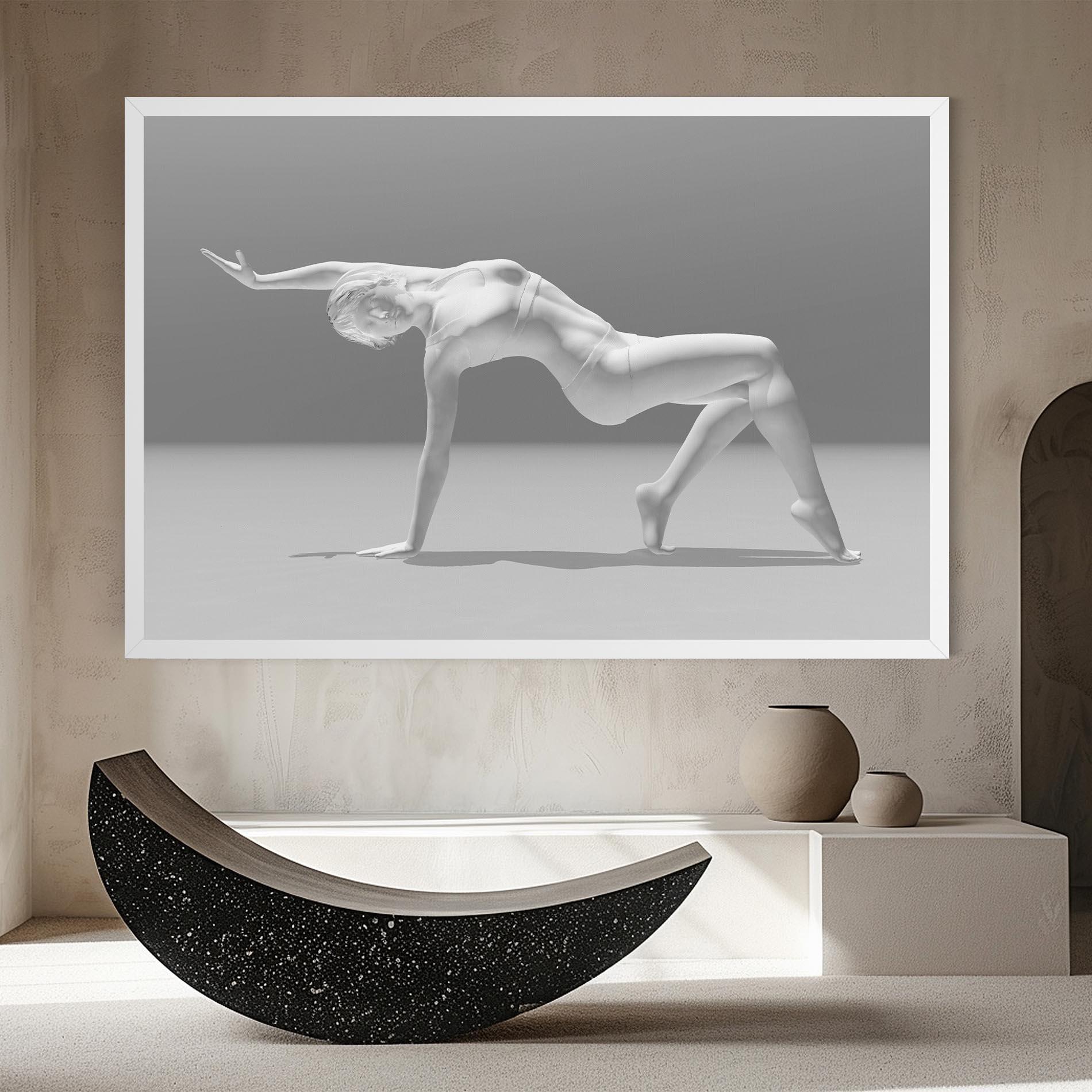 Leinwandbild 3d Gymnastic Pose mockup 8