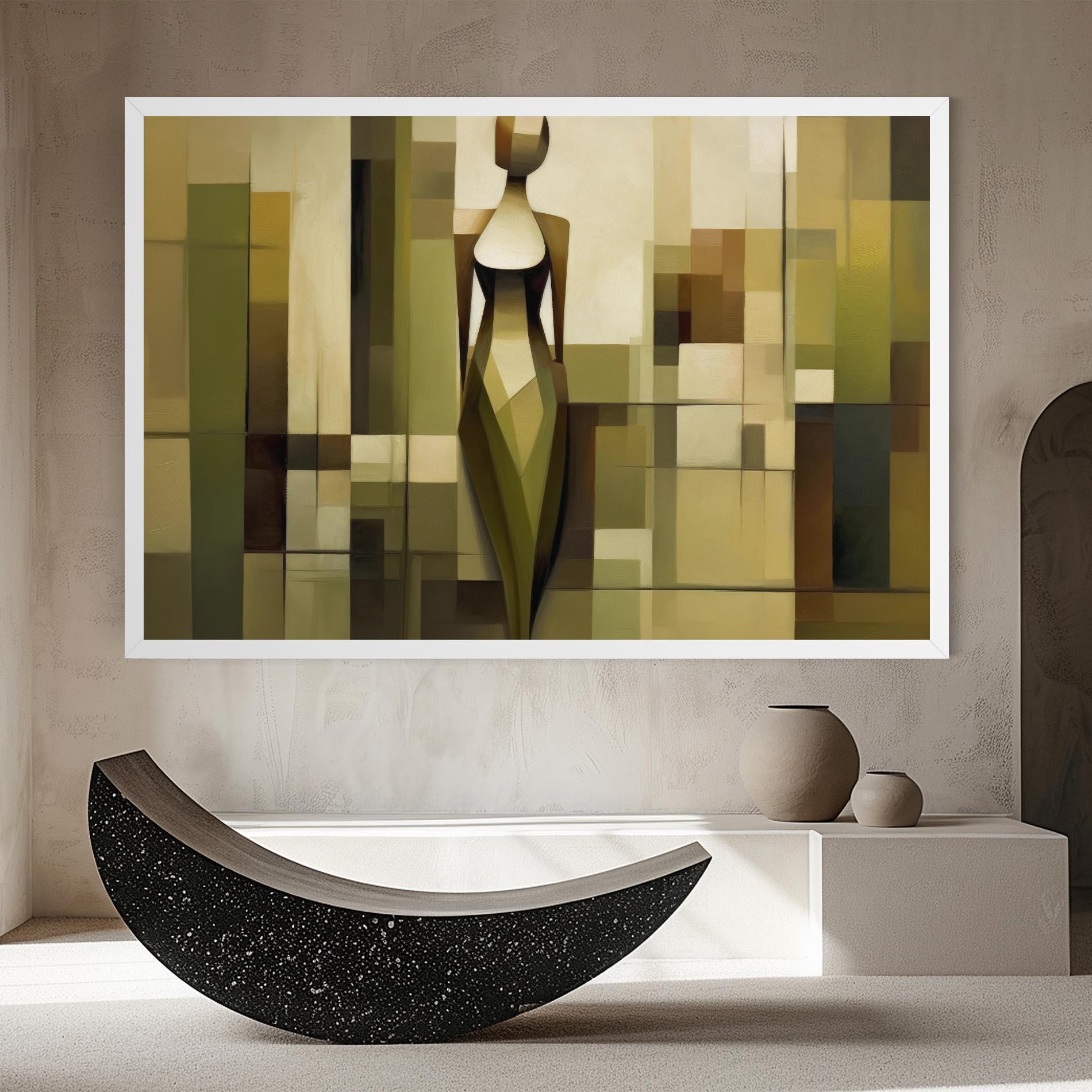 Leinwandbild Olive Green Shilouete mockup 8