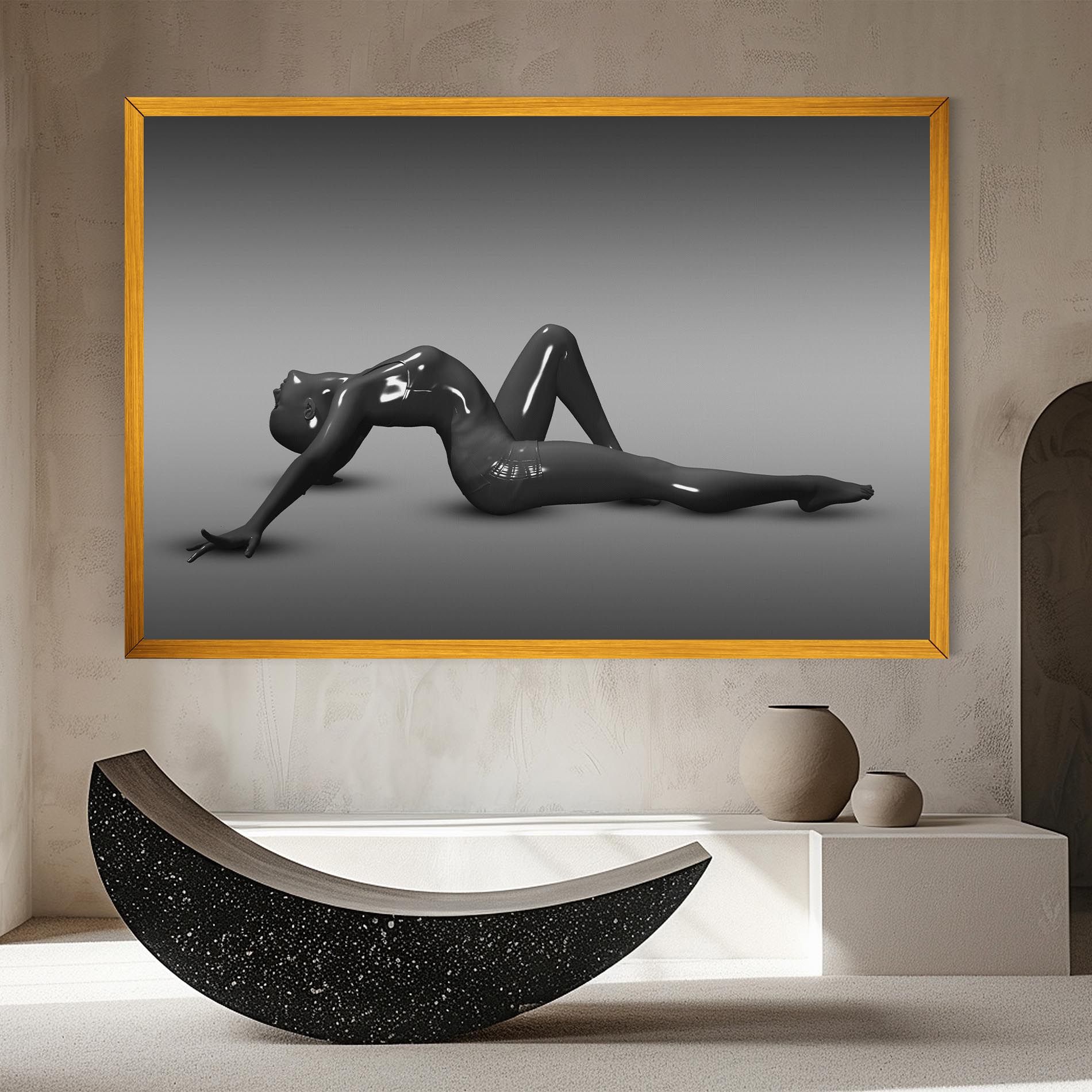 3d Black Female mockup 8