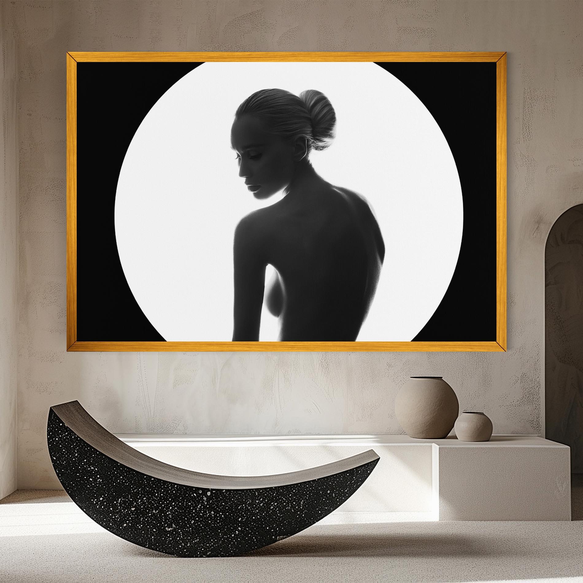 Leinwandbild Woman Body Circle mockup 8