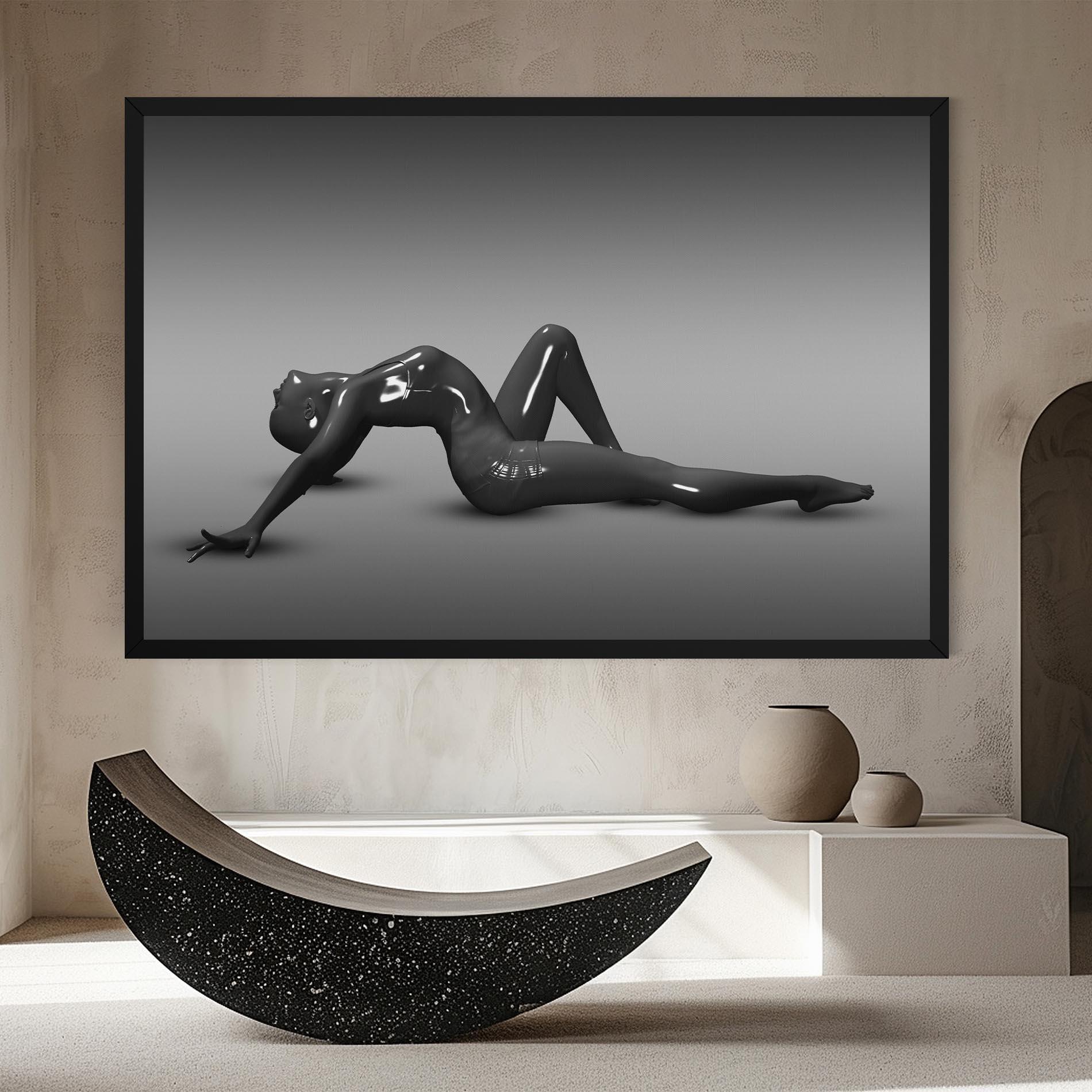 Leinwandbild 3d Black Female mockup 8