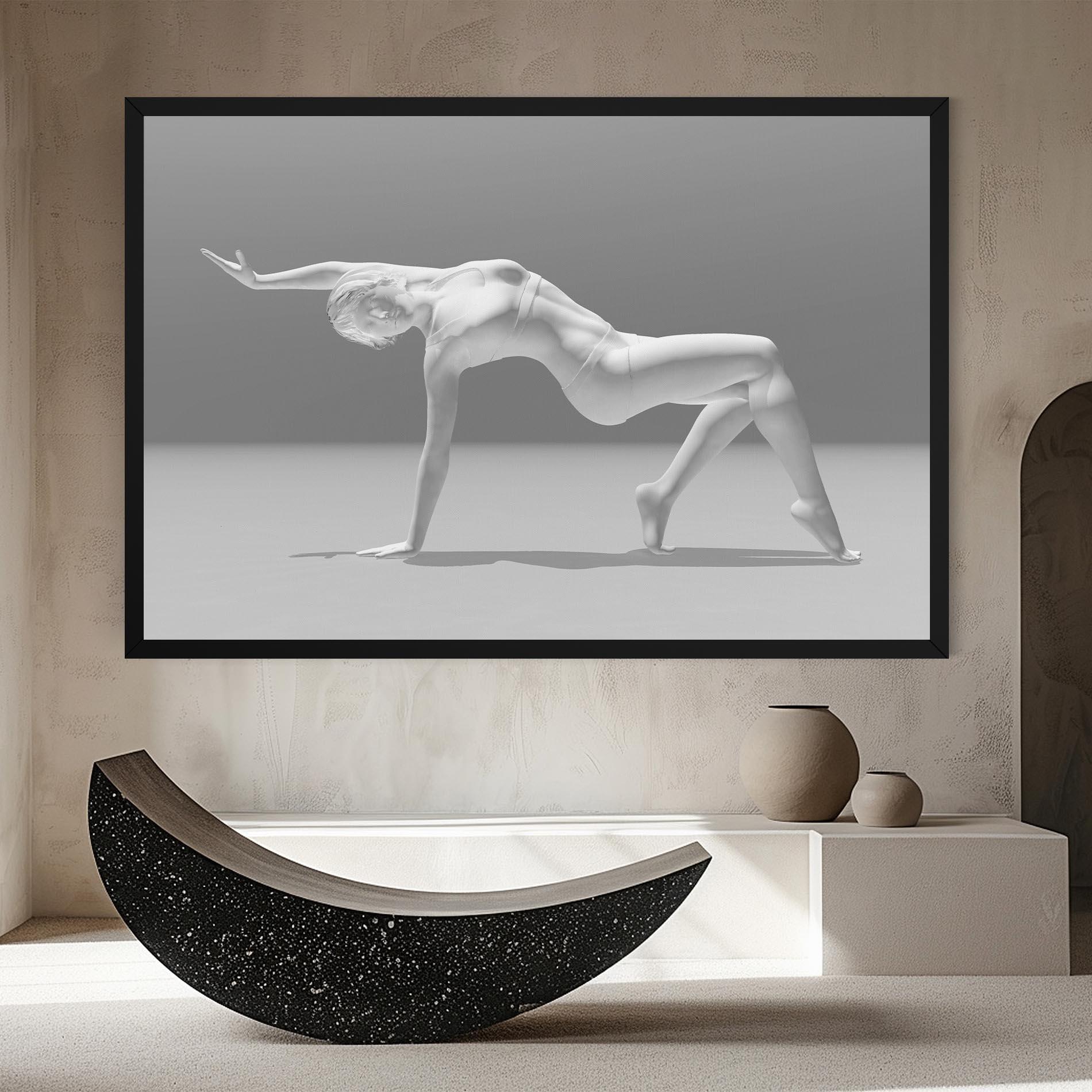 Leinwandbild 3d Gymnastic Pose mockup 8