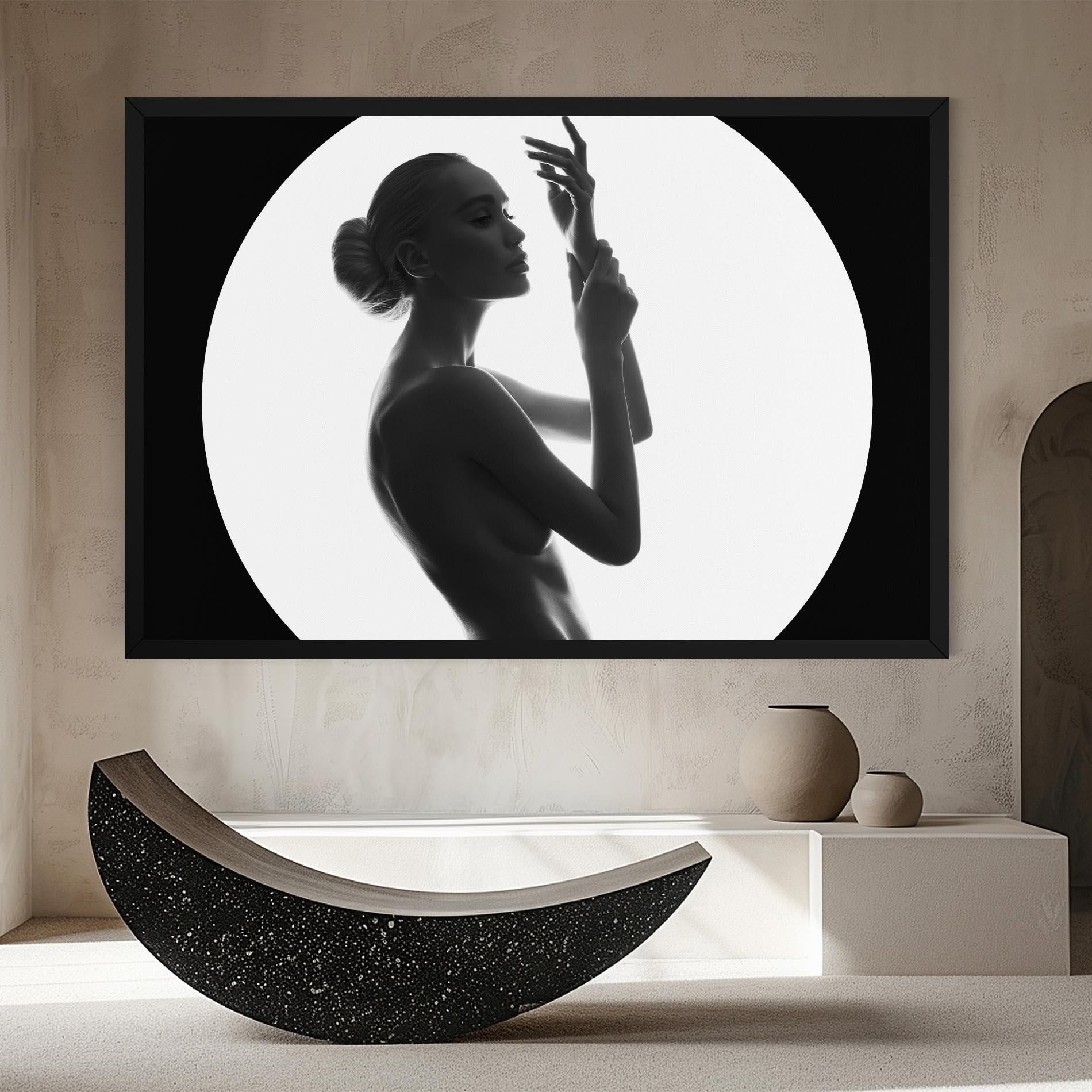 Leinwandbild Circle Woman Body mockup 8