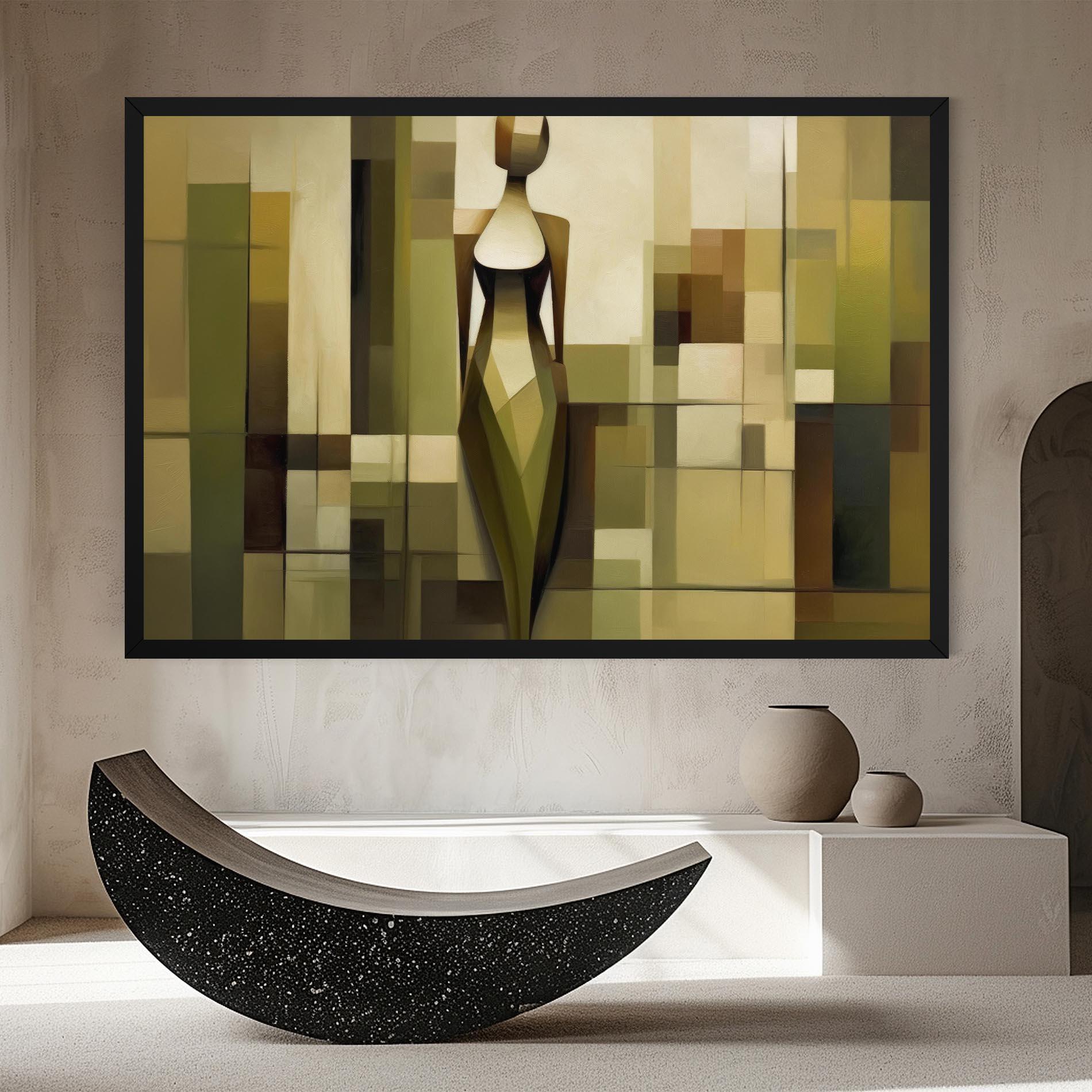 Leinwandbild Olive Green Shilouete mockup 8