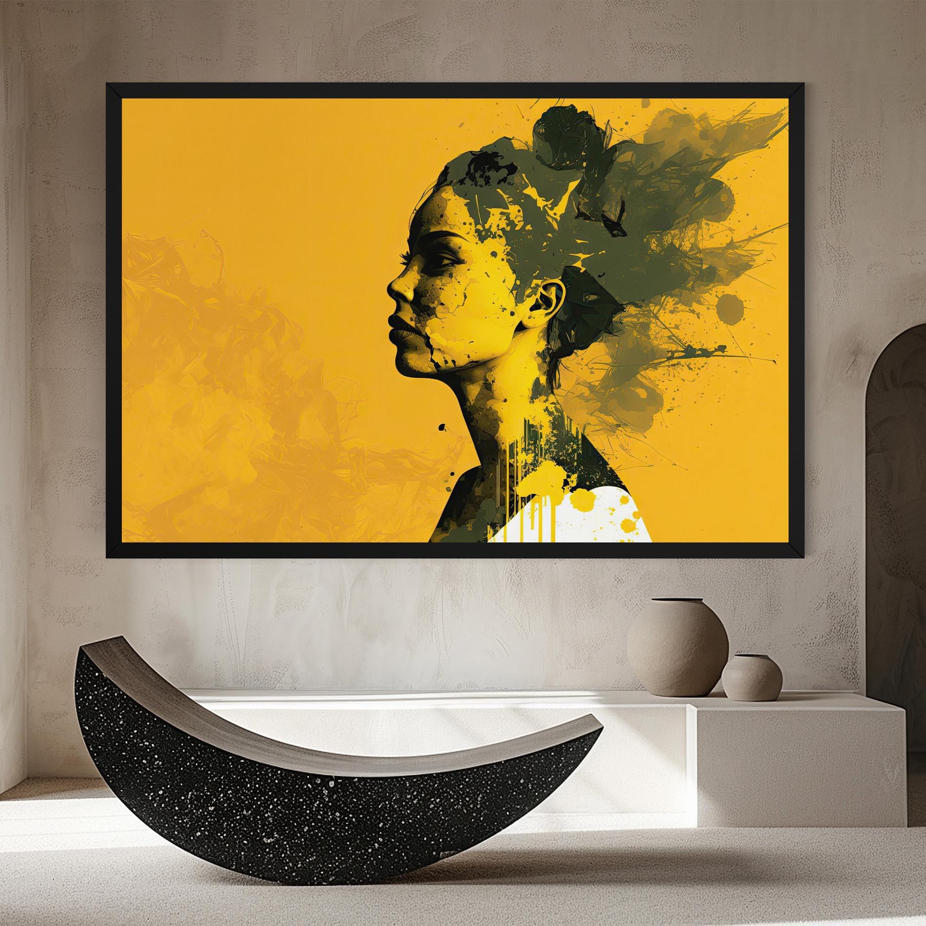 Leinwandbild Thinking Yellow mockup 8