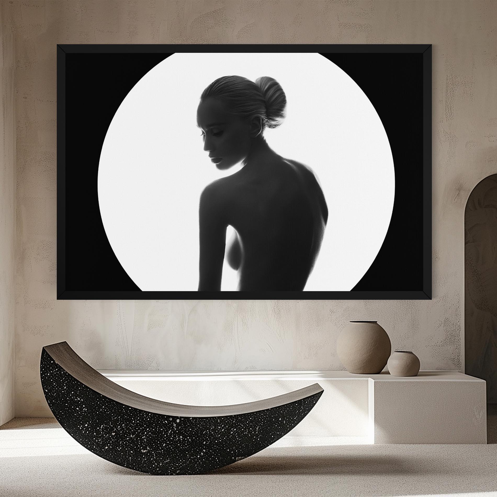 Leinwandbild Woman Body Circle mockup 8