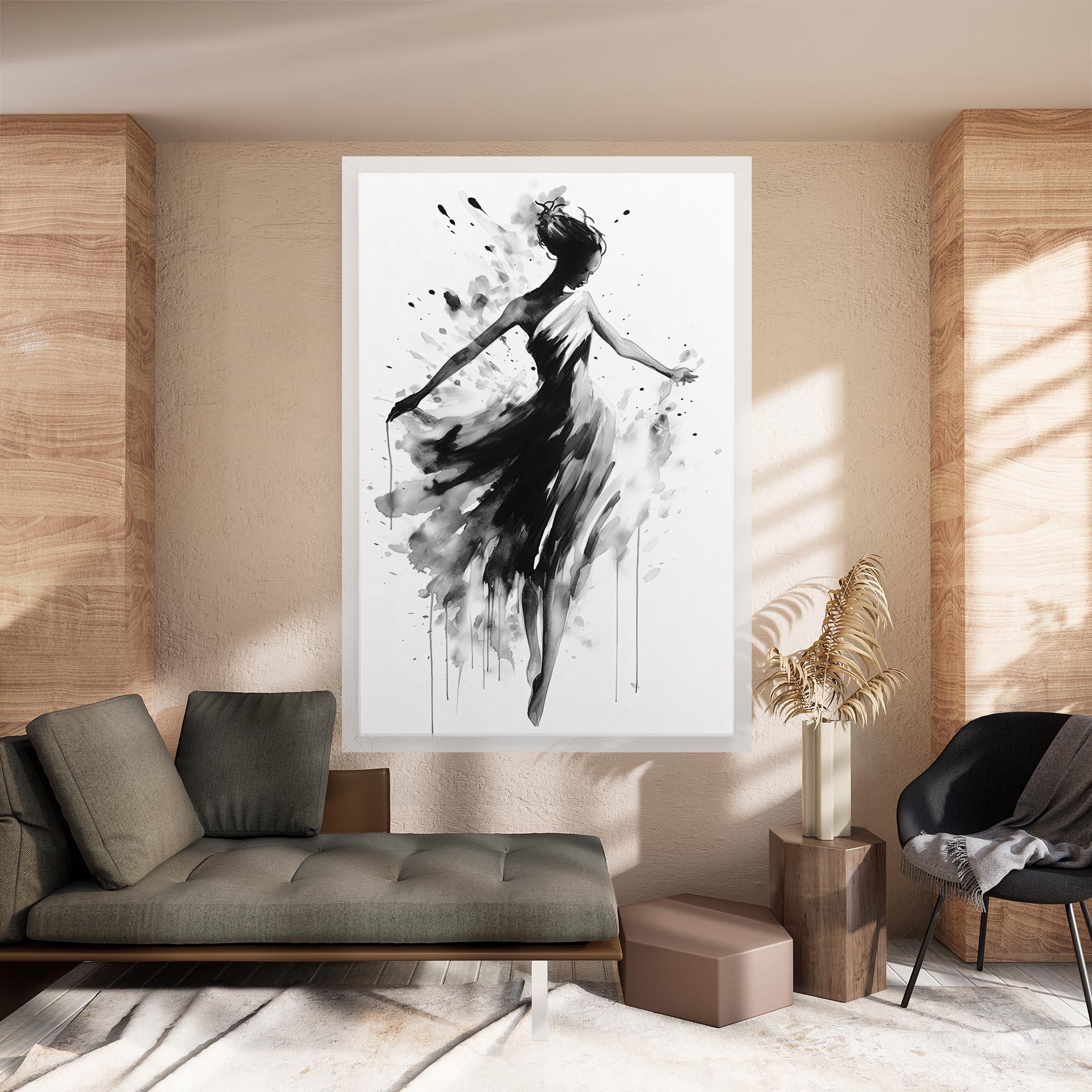 Leinwandbild Beautiful Dancing Woman mockup 8