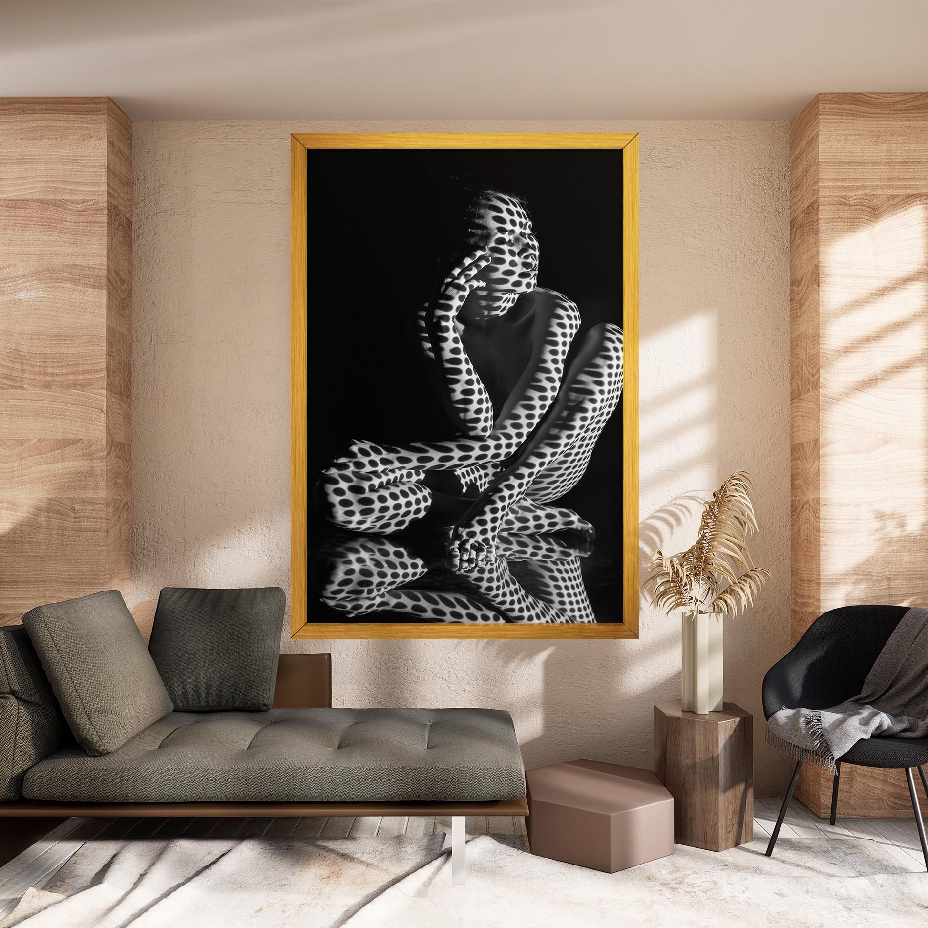 Black White Pattern Woman mockup 8