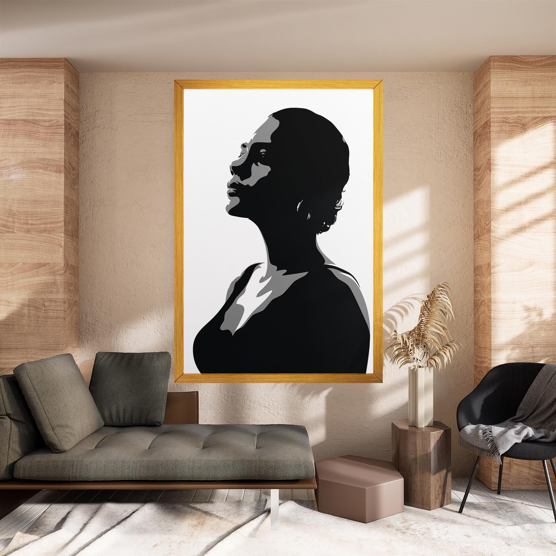 Black Woman Shilouette mockup 8