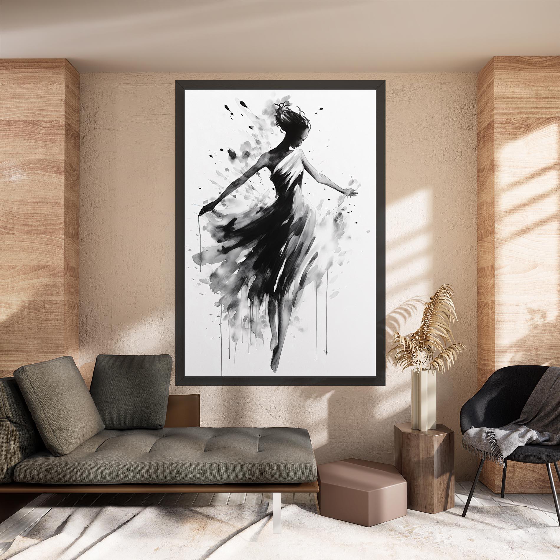 Leinwandbild Beautiful Dancing Woman mockup 8