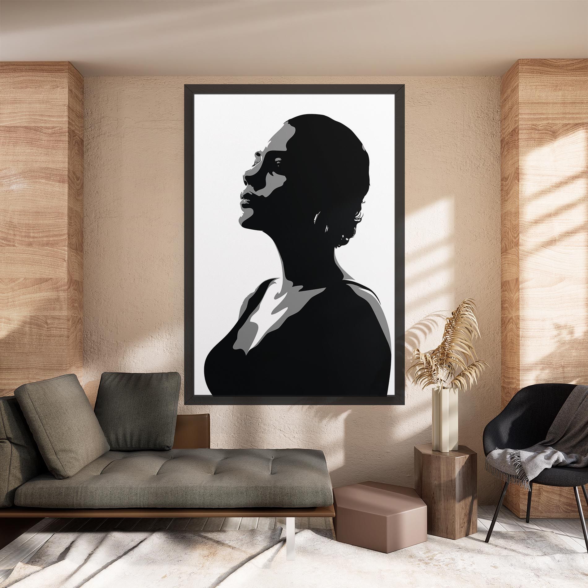 Black Woman Shilouette mockup 8