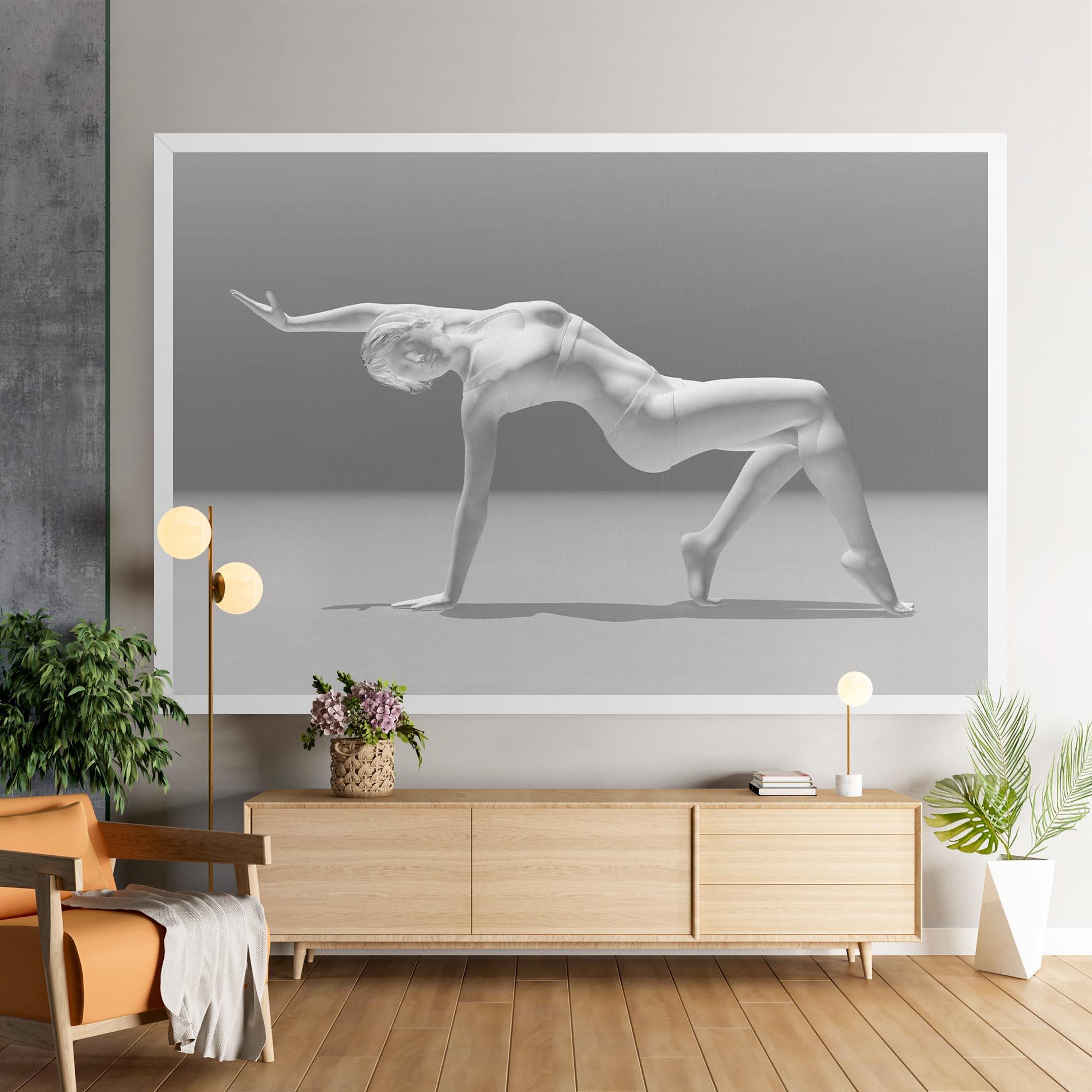 Leinwandbild 3d Gymnastic Pose mockup 9