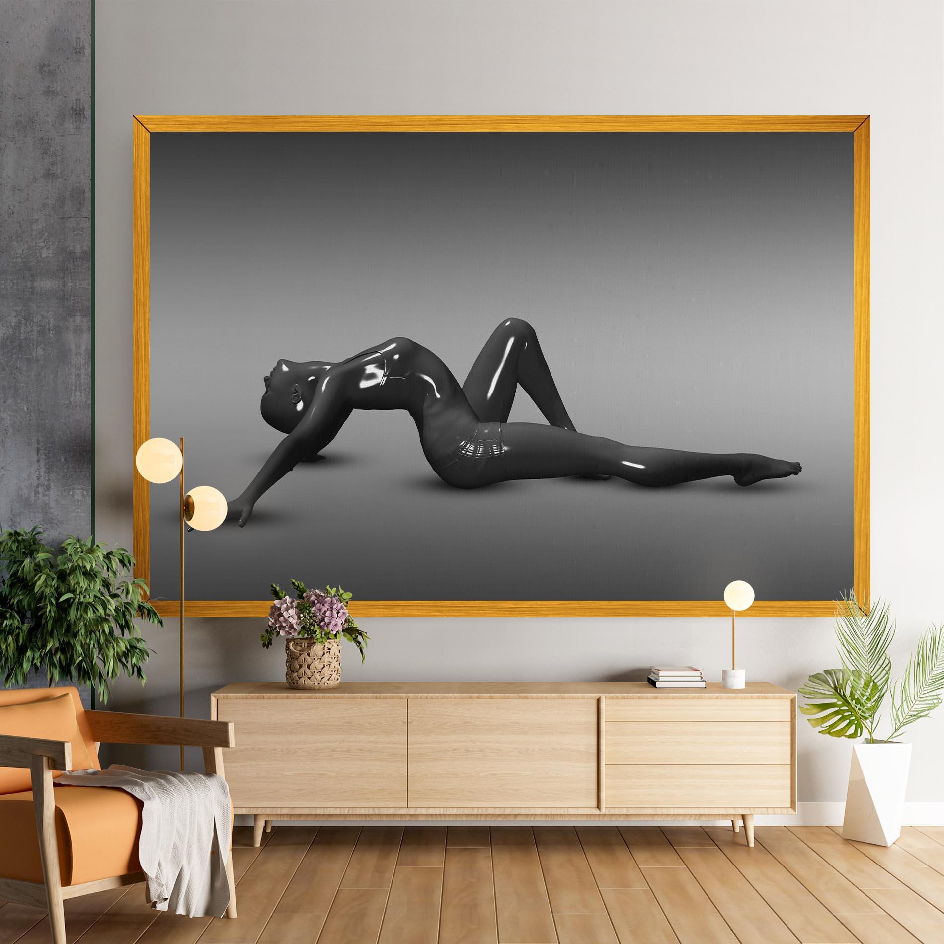 Leinwandbild 3d Black Female mockup 9