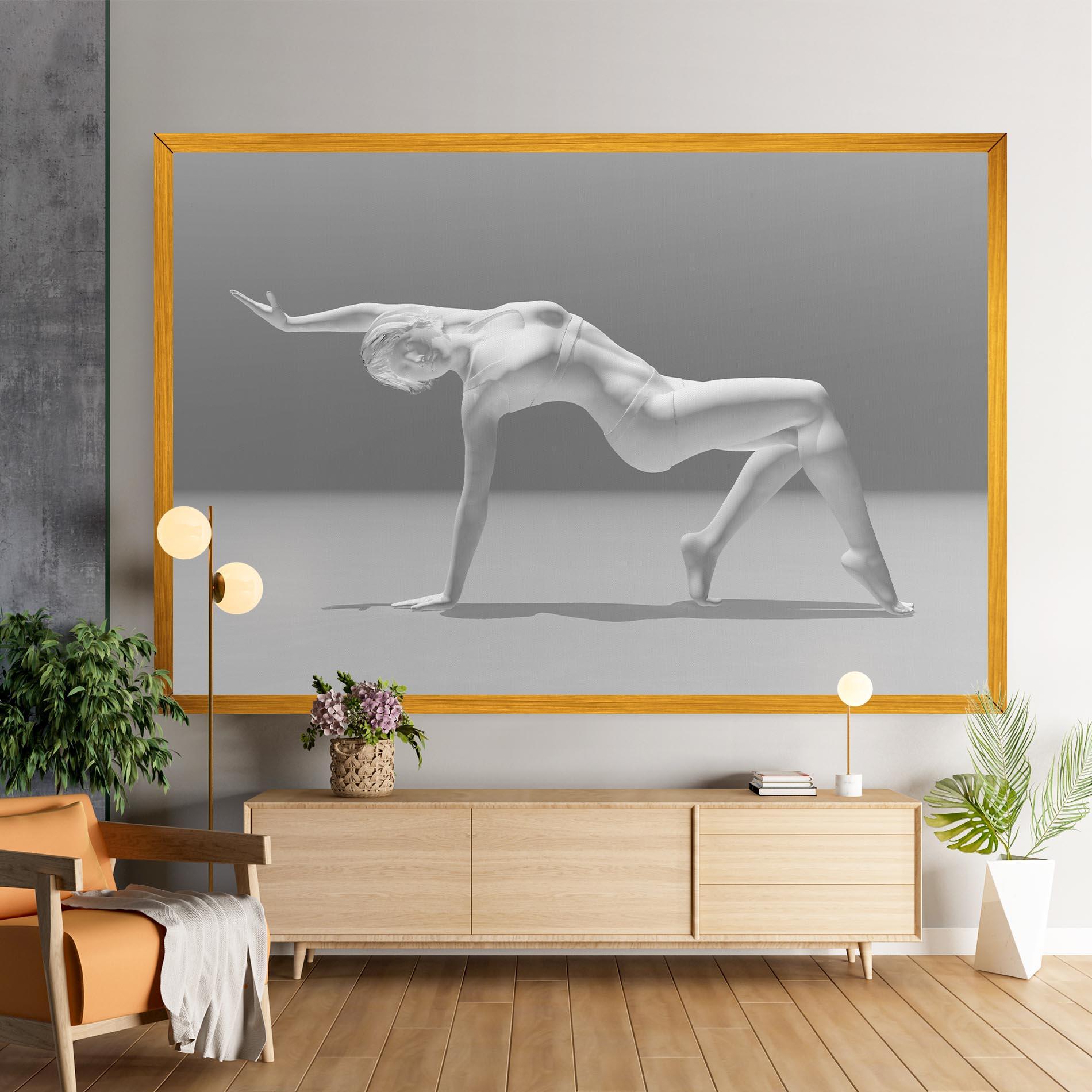 Leinwandbild 3d Gymnastic Pose mockup 9