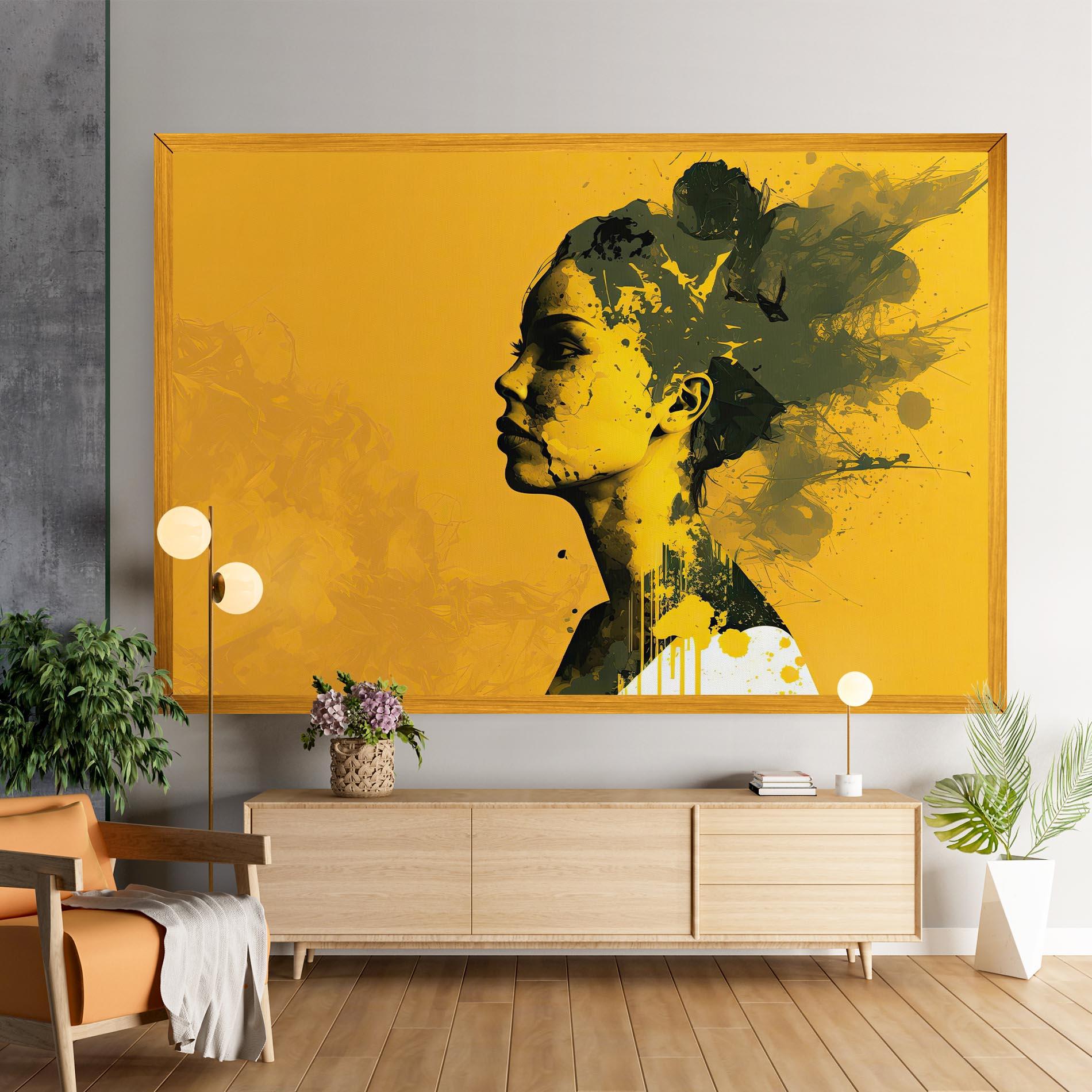 Leinwandbild Thinking Yellow mockup 9
