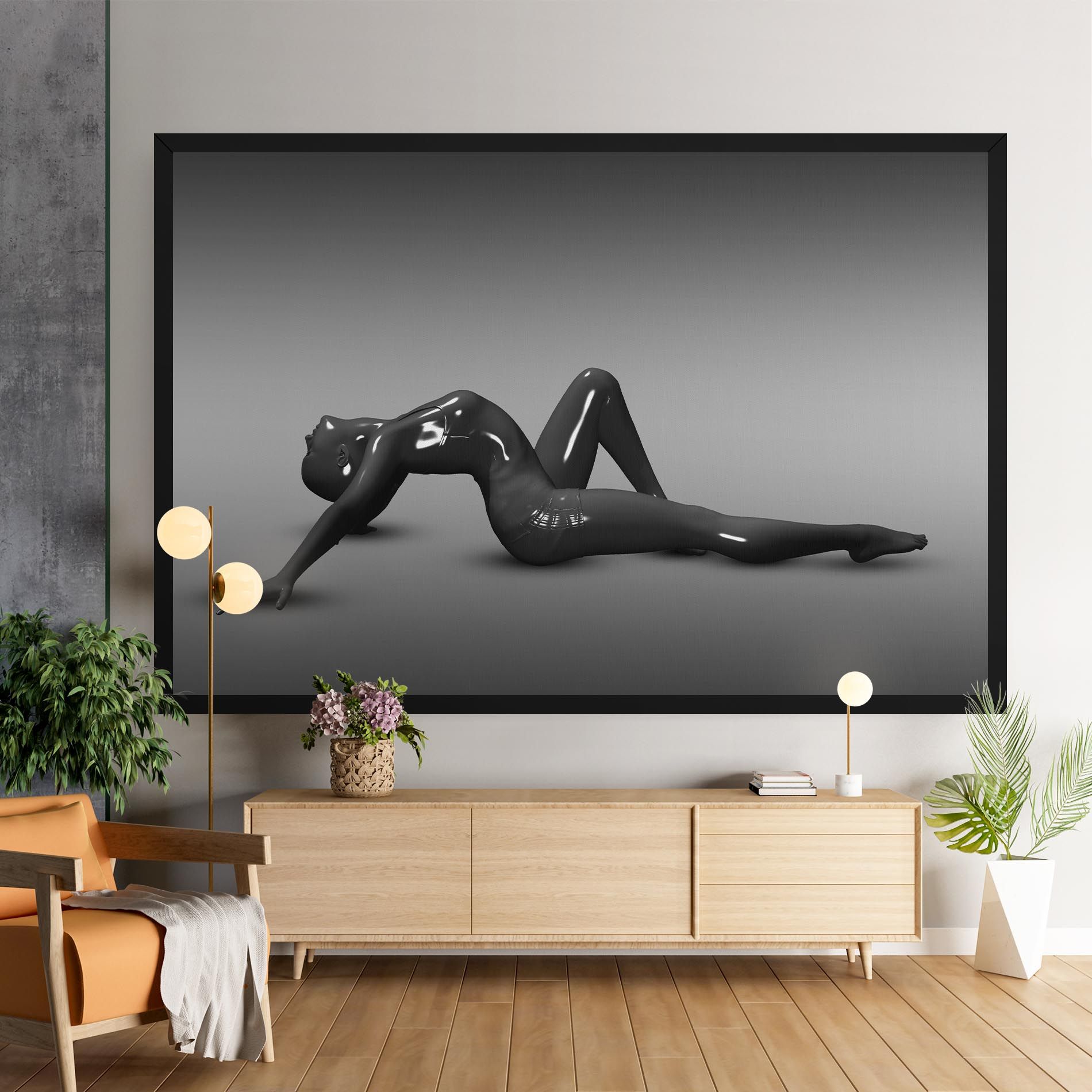 3d Black Female mockup 9