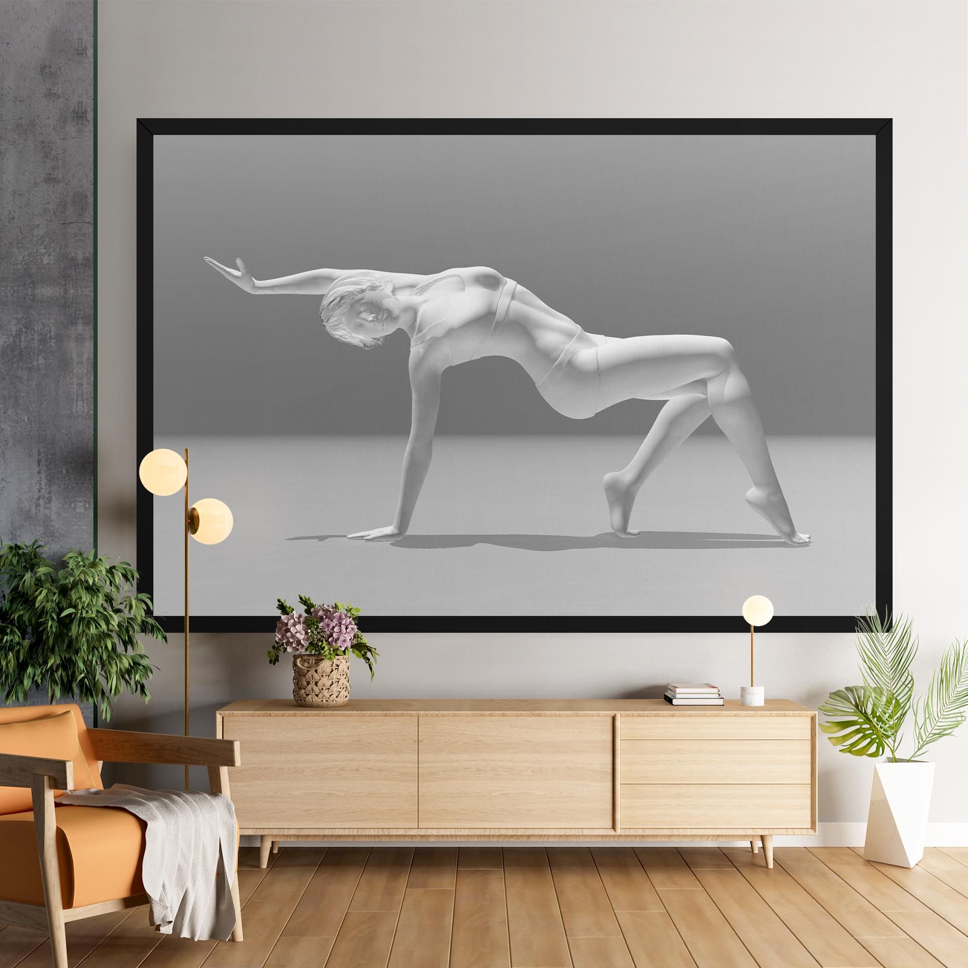 3d Gymnastic Pose mockup 9